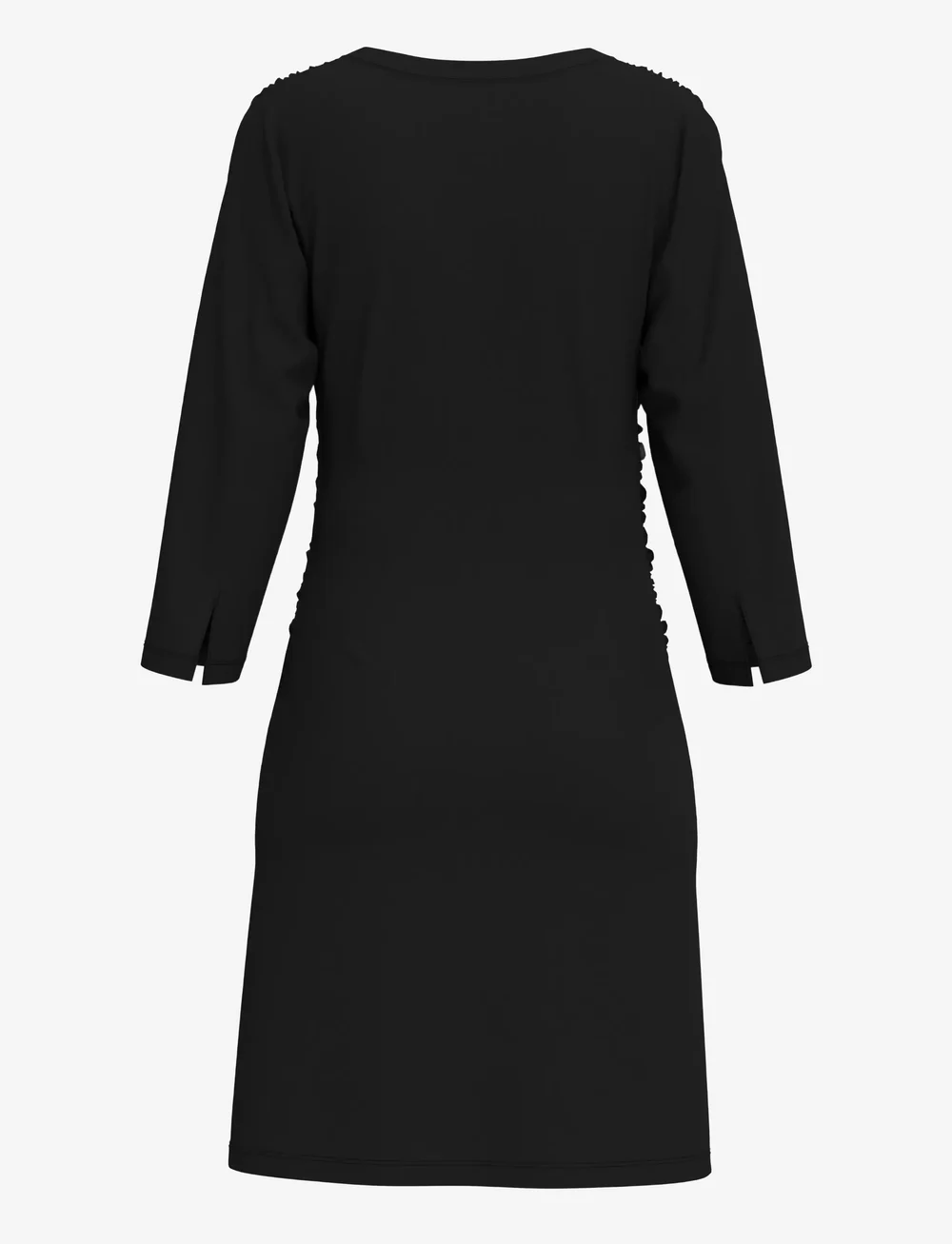 Selected - SLFIRA-CAROLINA 3/4 SHORT DRESS - korta klänningar - black - 1