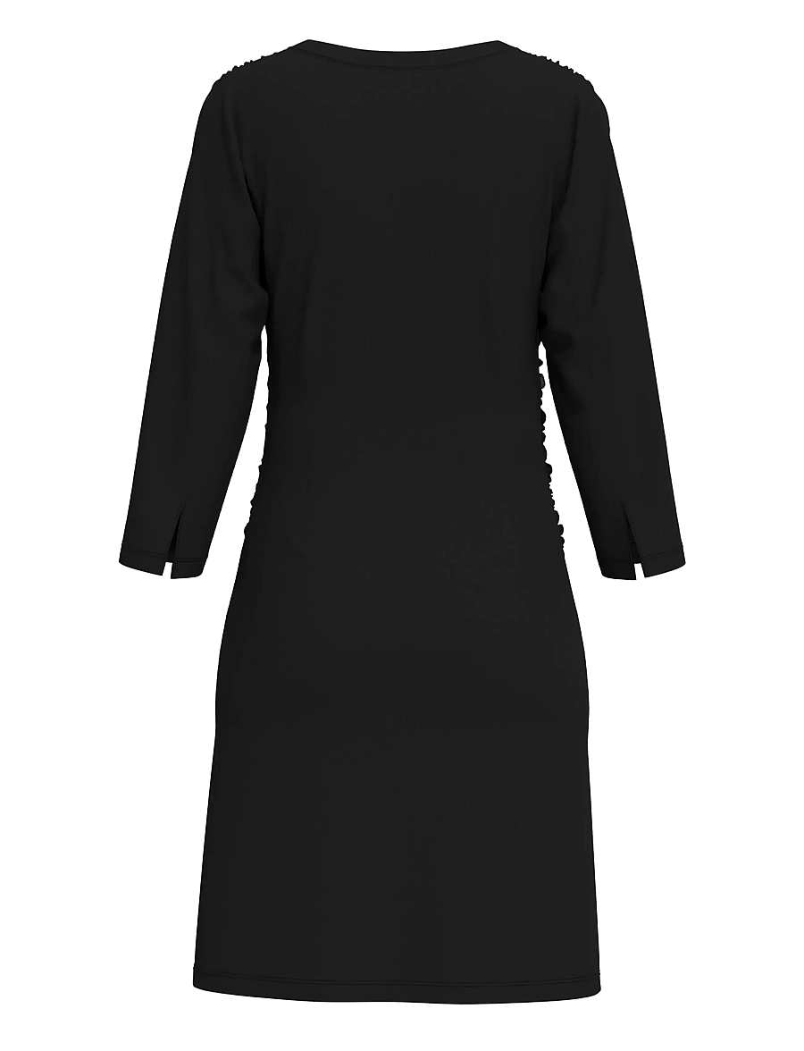 Selected - SLFIRA-CAROLINA 3/4 SHORT DRESS - liibuvad kleidid - black - 1