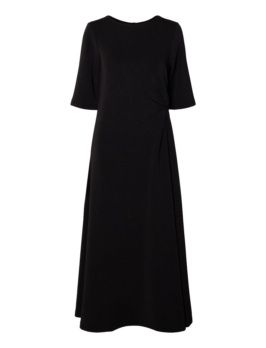 Selected - SLWTENNY SS O-NECK DRESS NOOS - sommerkjoler - black - 1