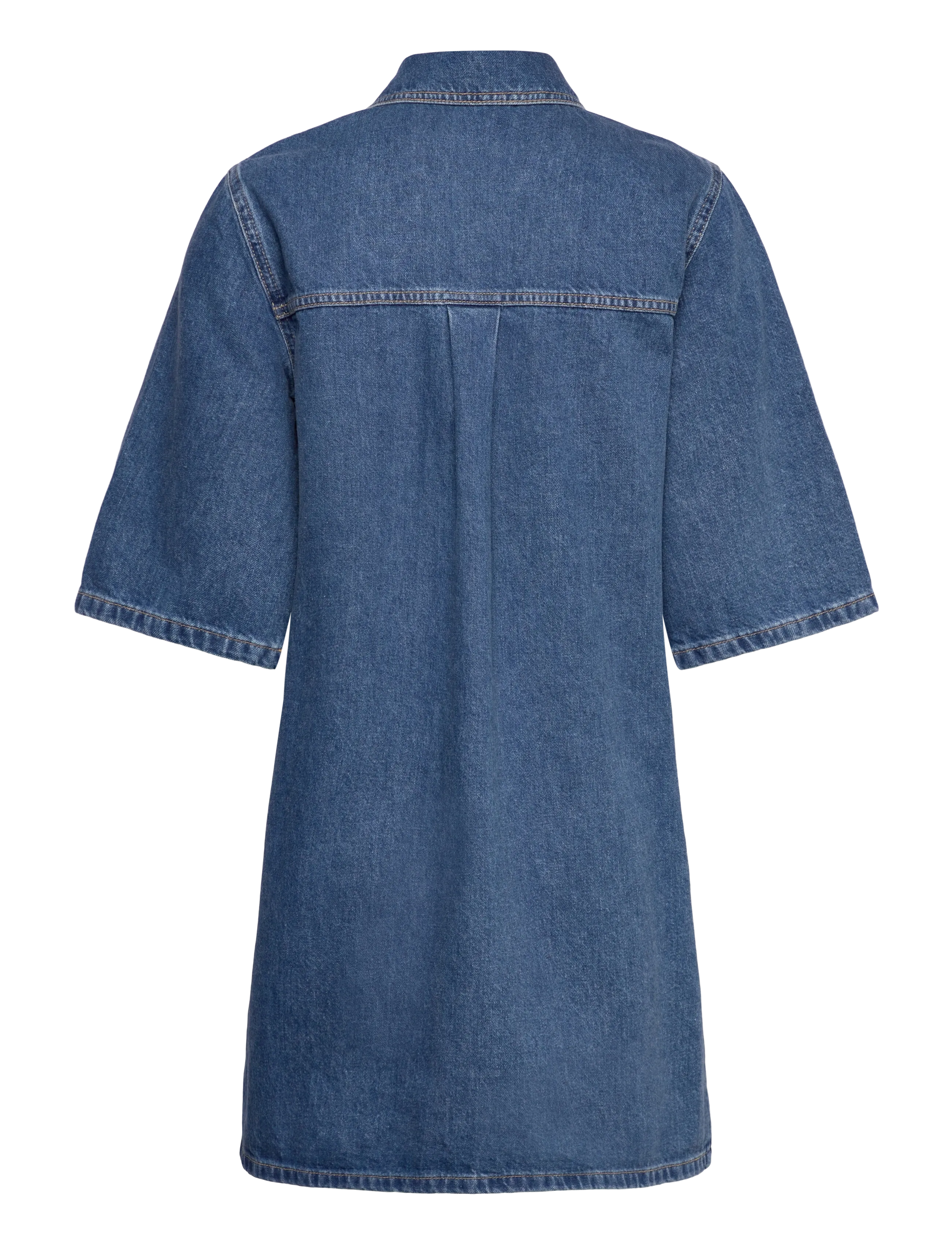 Selected - SLFAGATHE SHORT DENIM DRESS - skjortekjoler - medium blue denim - 2