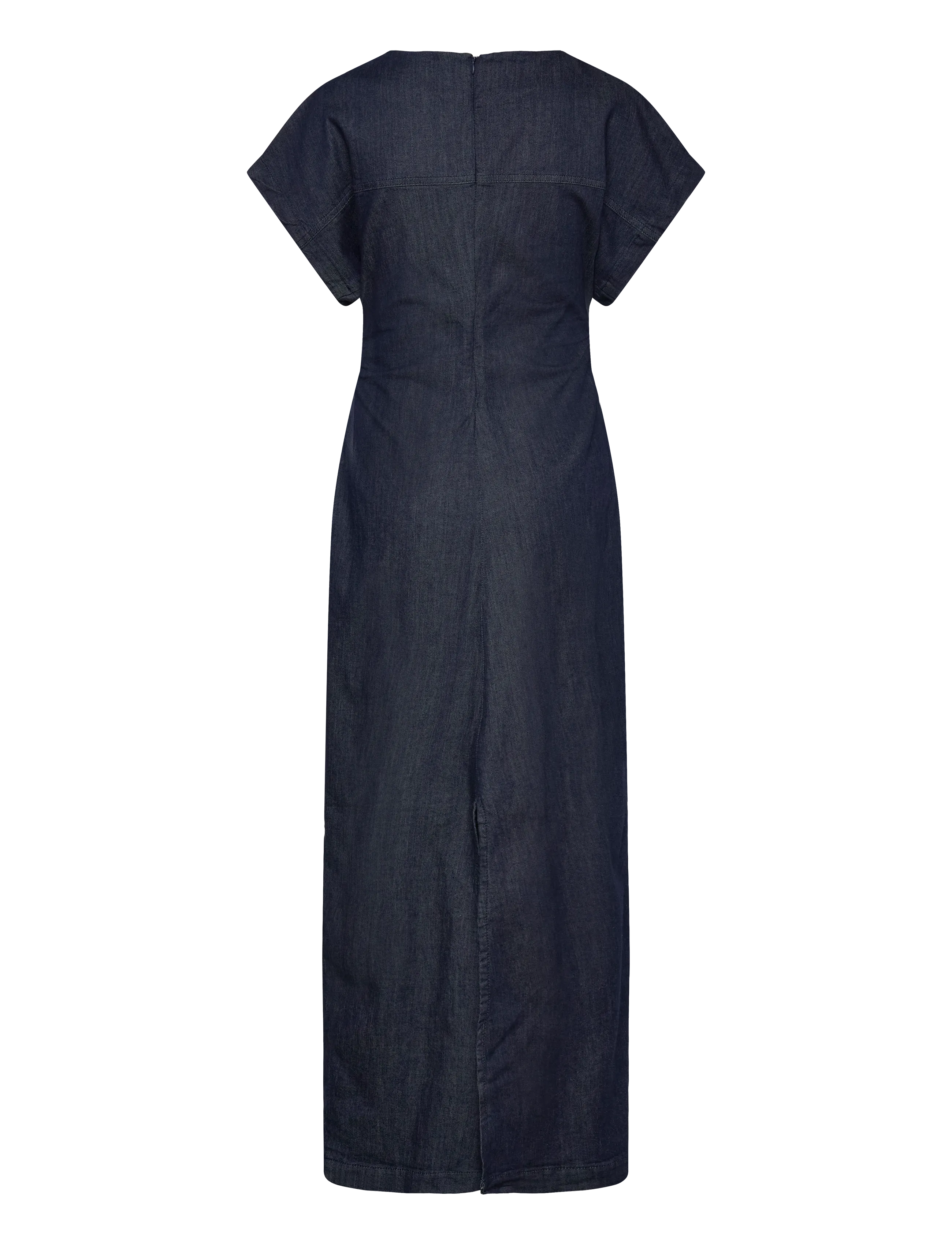 Selected - SLFASTA SS ANKLE DRESS - maxikleider - dark blue denim - 1