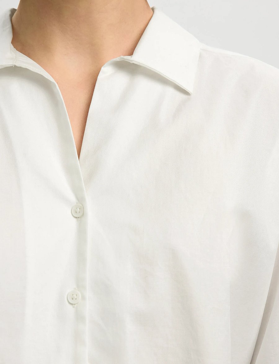 Selected - SLWEMILIA OVERSIZE 3/4 SHIRT NOOS - langærmede skjorter - bright white - 4