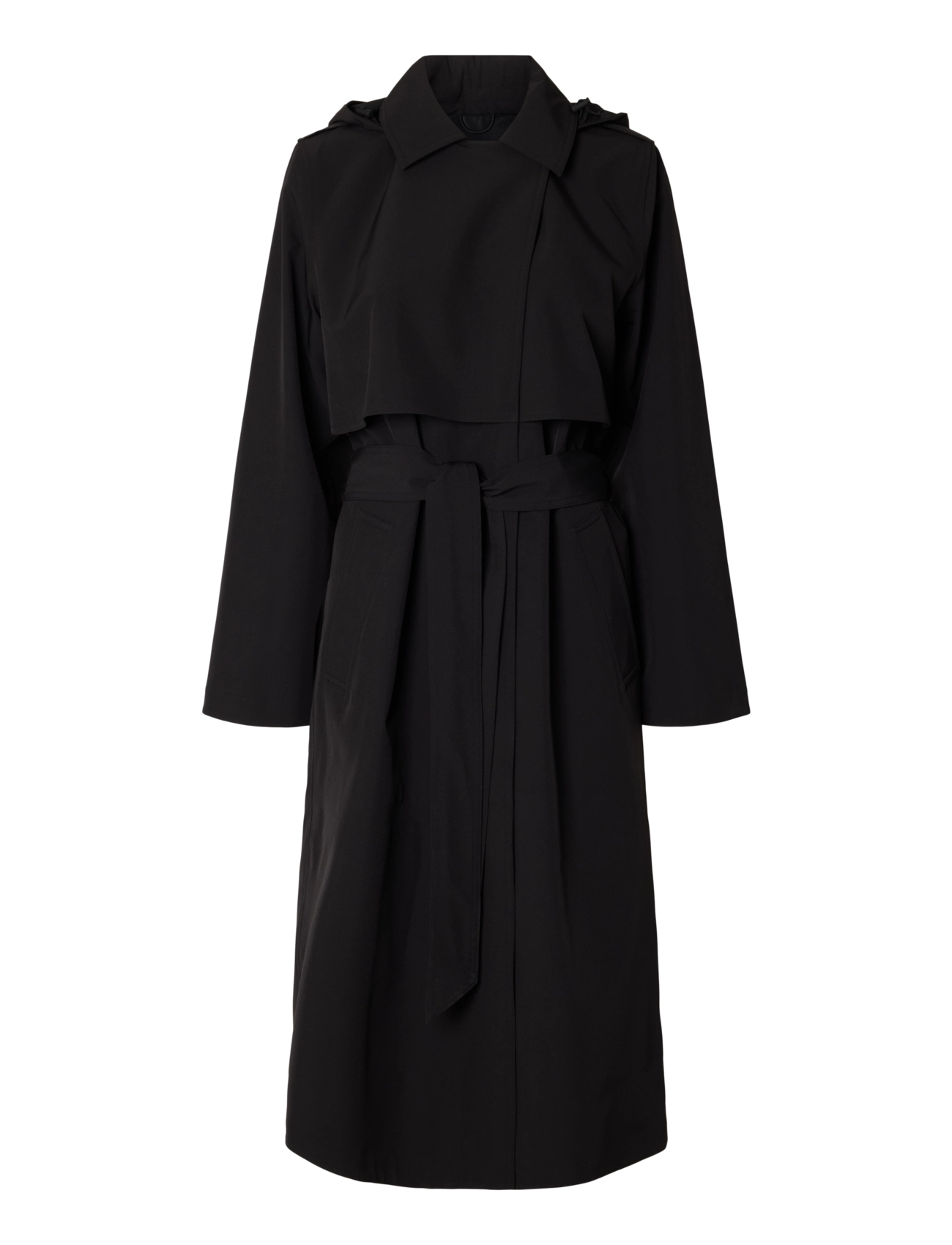 Selected - SLWNEW ALINE TECH TRENCHCOAT NOOS - trenchcoats - black - 1