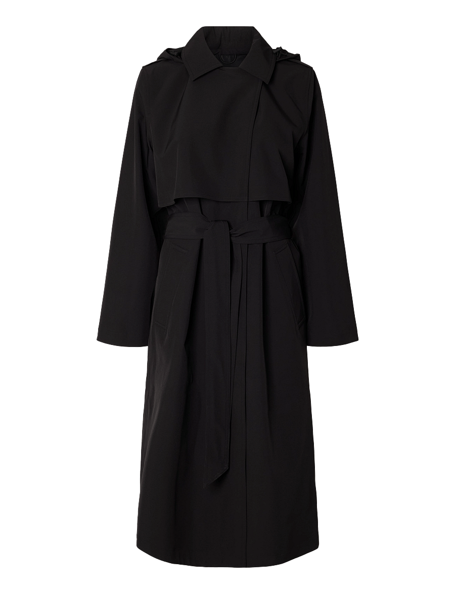 Selected - SLWNEW ALINE TECH TRENCHCOAT NOOS - trenchcoats - black - 1