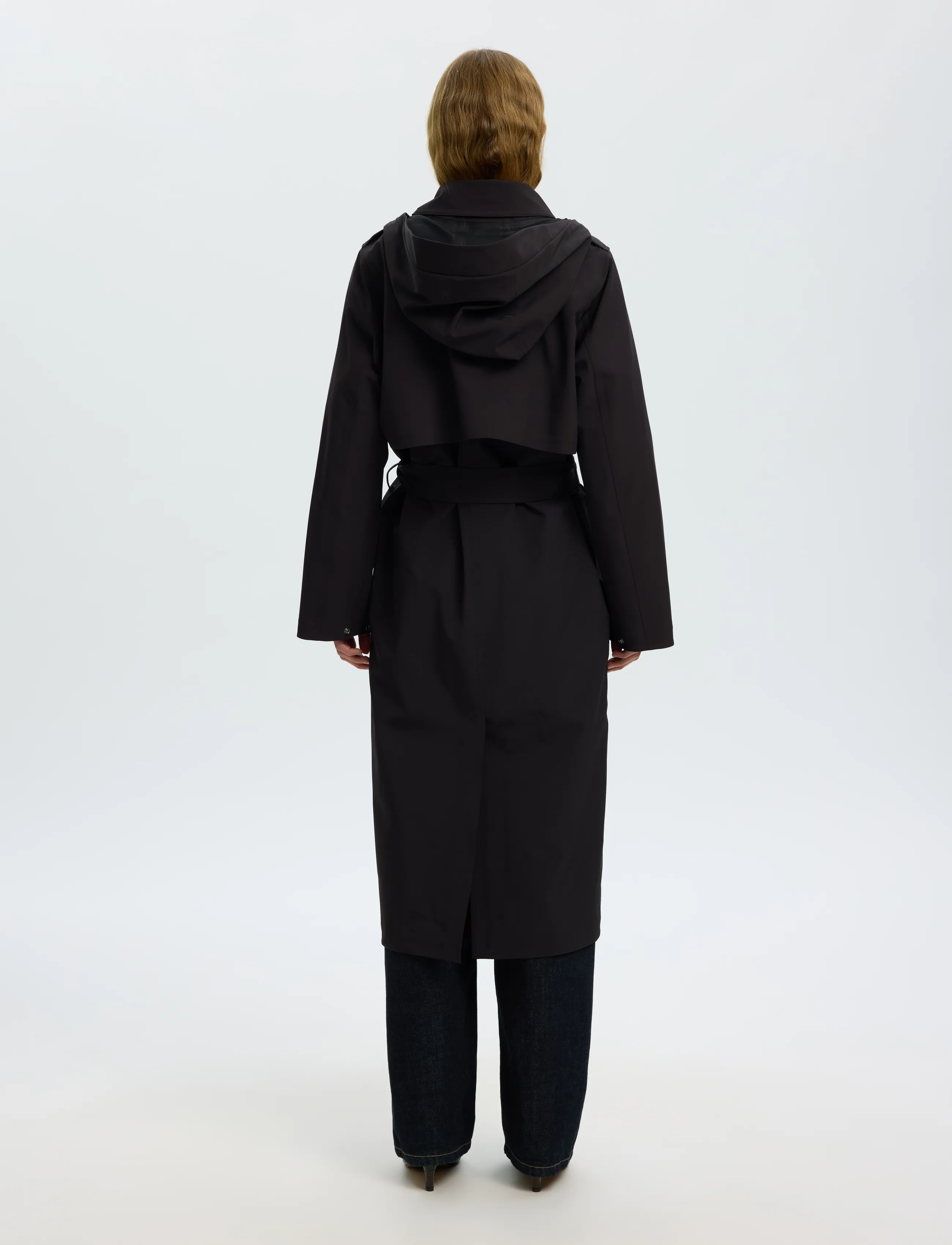 Selected - SLWNEW ALINE TECH TRENCHCOAT NOOS - trenchcoats - black - 2