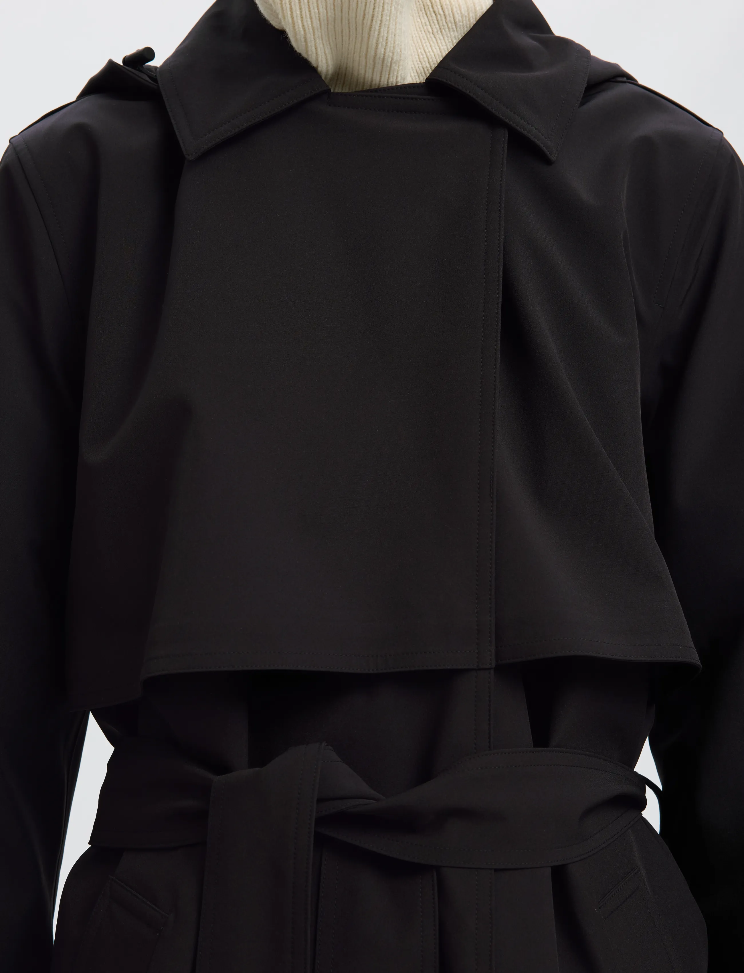 Selected - SLWNEW ALINE TECH TRENCHCOAT NOOS - trenchcoats - black - 4
