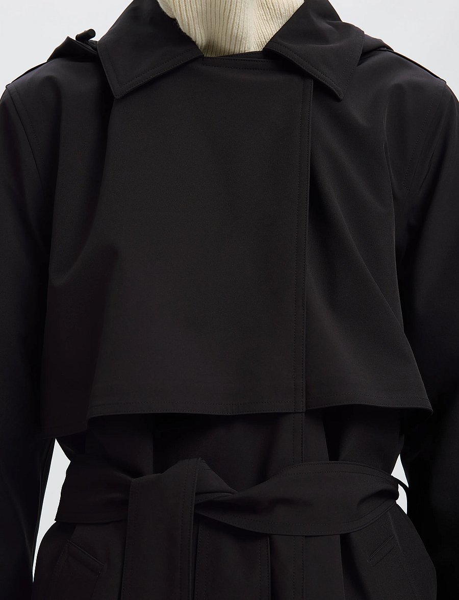 Selected - SLWNEW ALINE TECH TRENCHCOAT NOOS - trenchcoats - black - 4