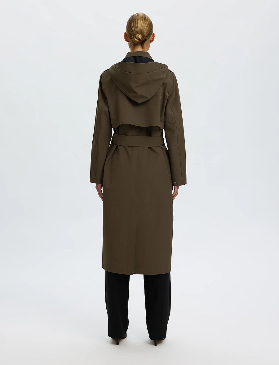 Selected - SLWNEW ALINE TECH TRENCHCOAT NOOS - vihmamantlid - grape leaf - 2