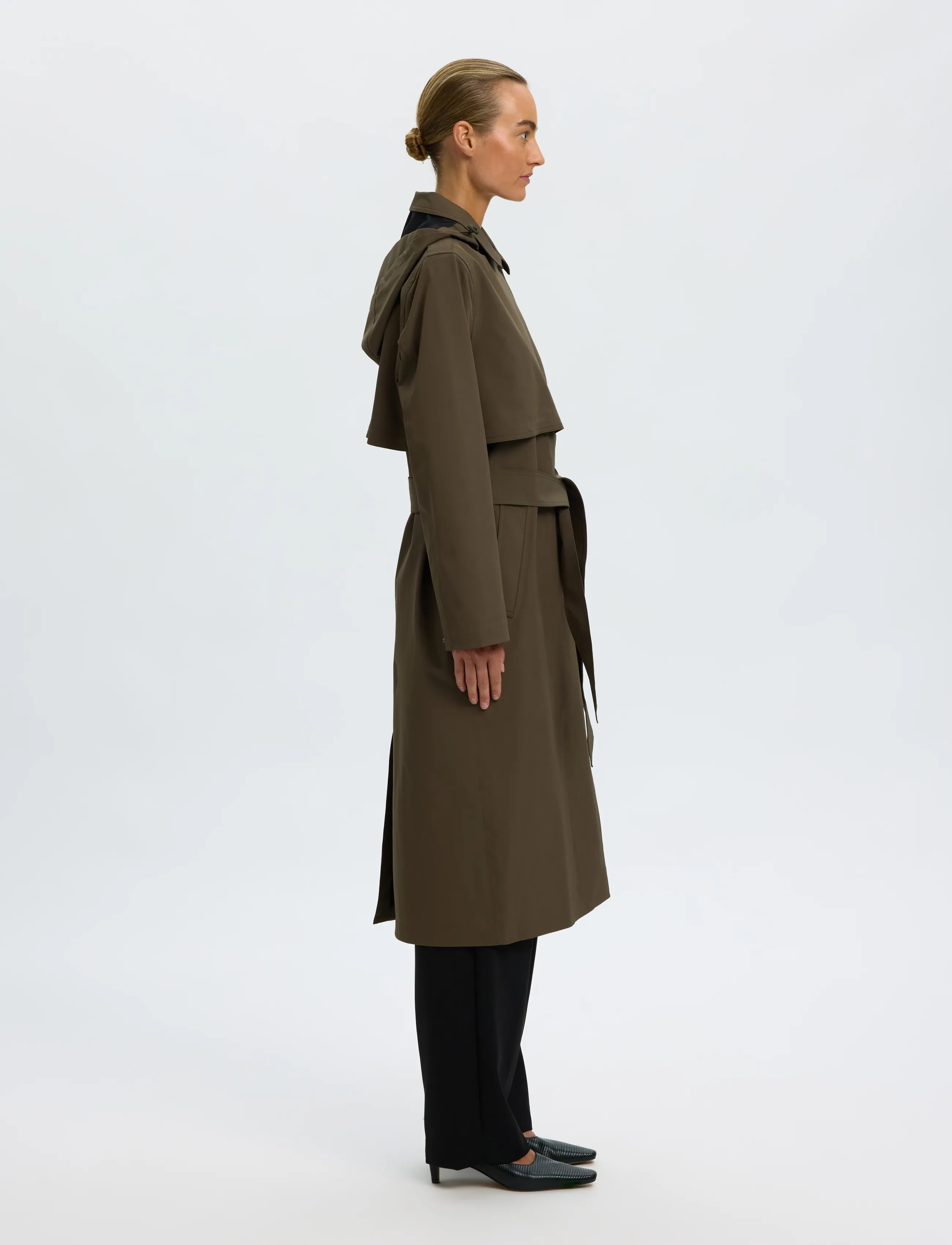 Selected - SLWNEW ALINE TECH TRENCHCOAT NOOS - vihmamantlid - grape leaf - 3