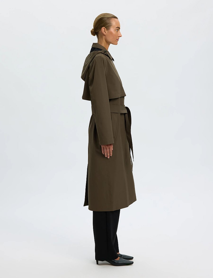 Selected - SLWNEW ALINE TECH TRENCHCOAT NOOS - vihmamantlid - grape leaf - 3