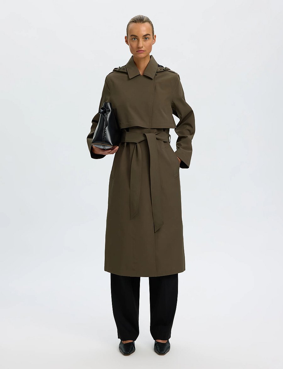 Selected - SLWNEW ALINE TECH TRENCHCOAT NOOS - vihmamantlid - grape leaf - 5