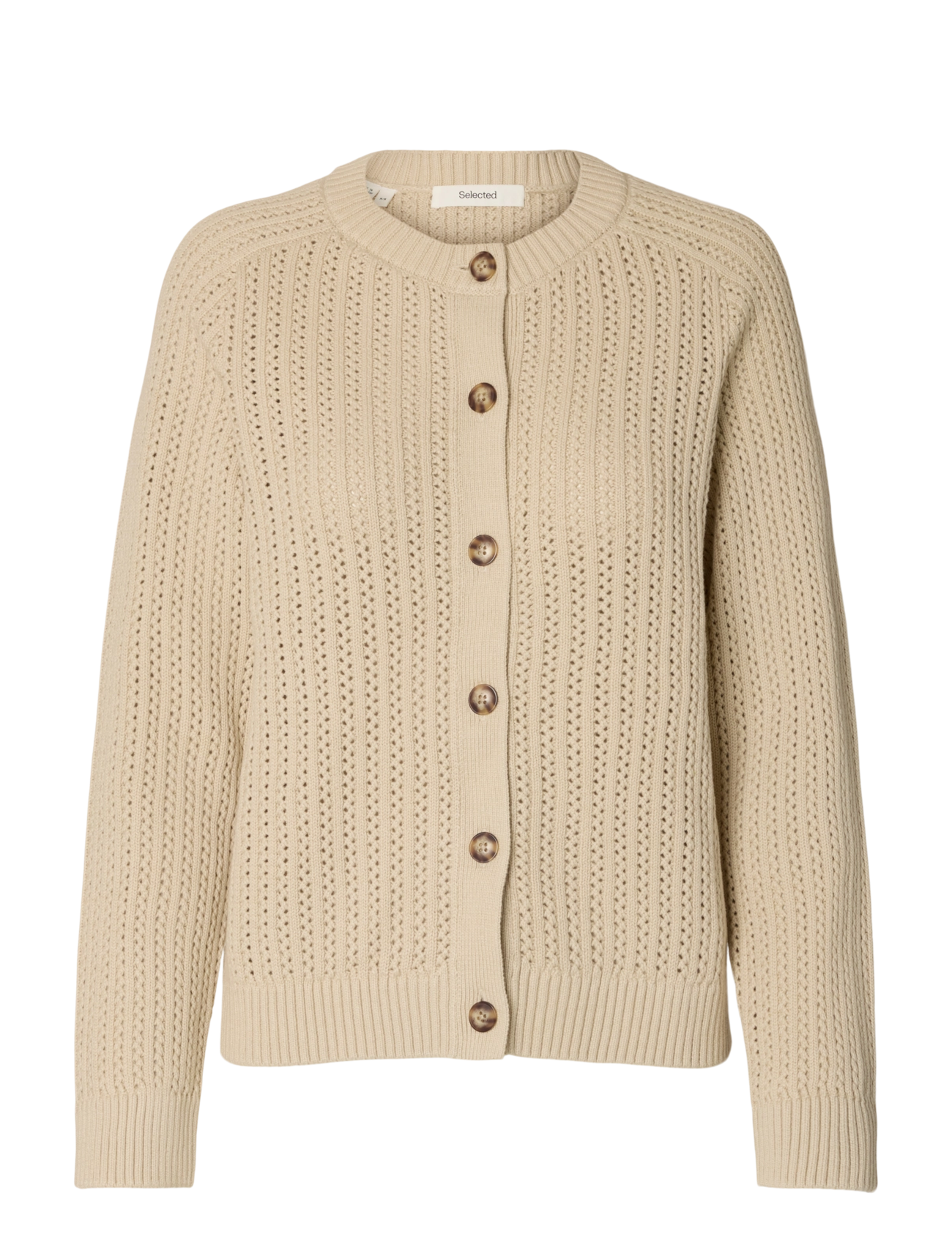 Slwolga Ls Knit Struc O-Neck Cardigan