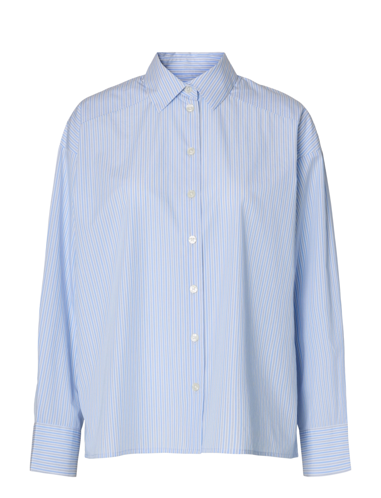 Selected SLWSANDRA LS OVERSIZED SHIRT NOOS - Särgid - CASHMERE BLUE / blue