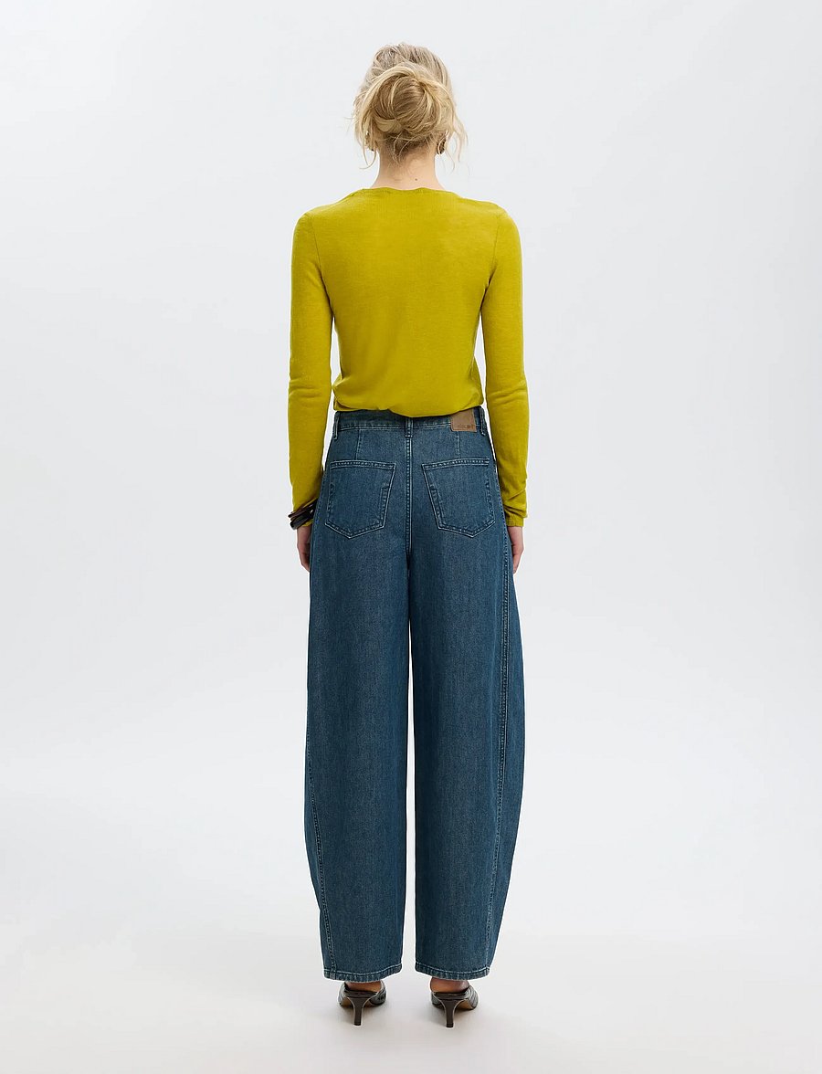 Selected - SLWVENDY LS KNIT WOOL O-NECK NOOS - pullover - avocado oil - 2