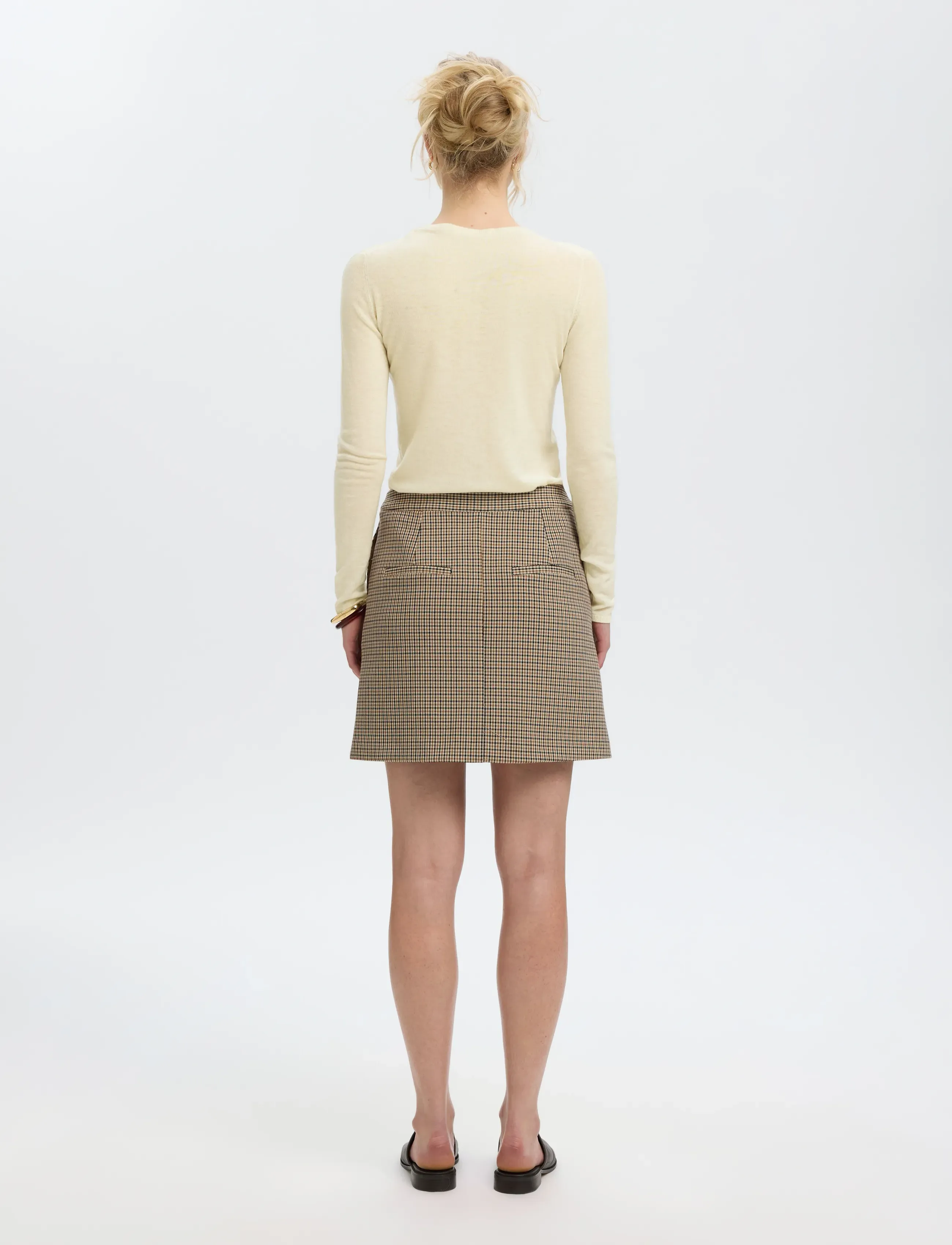 Selected - SLWVENDY LS KNIT WOOL O-NECK NOOS - jumpers - birch - 2