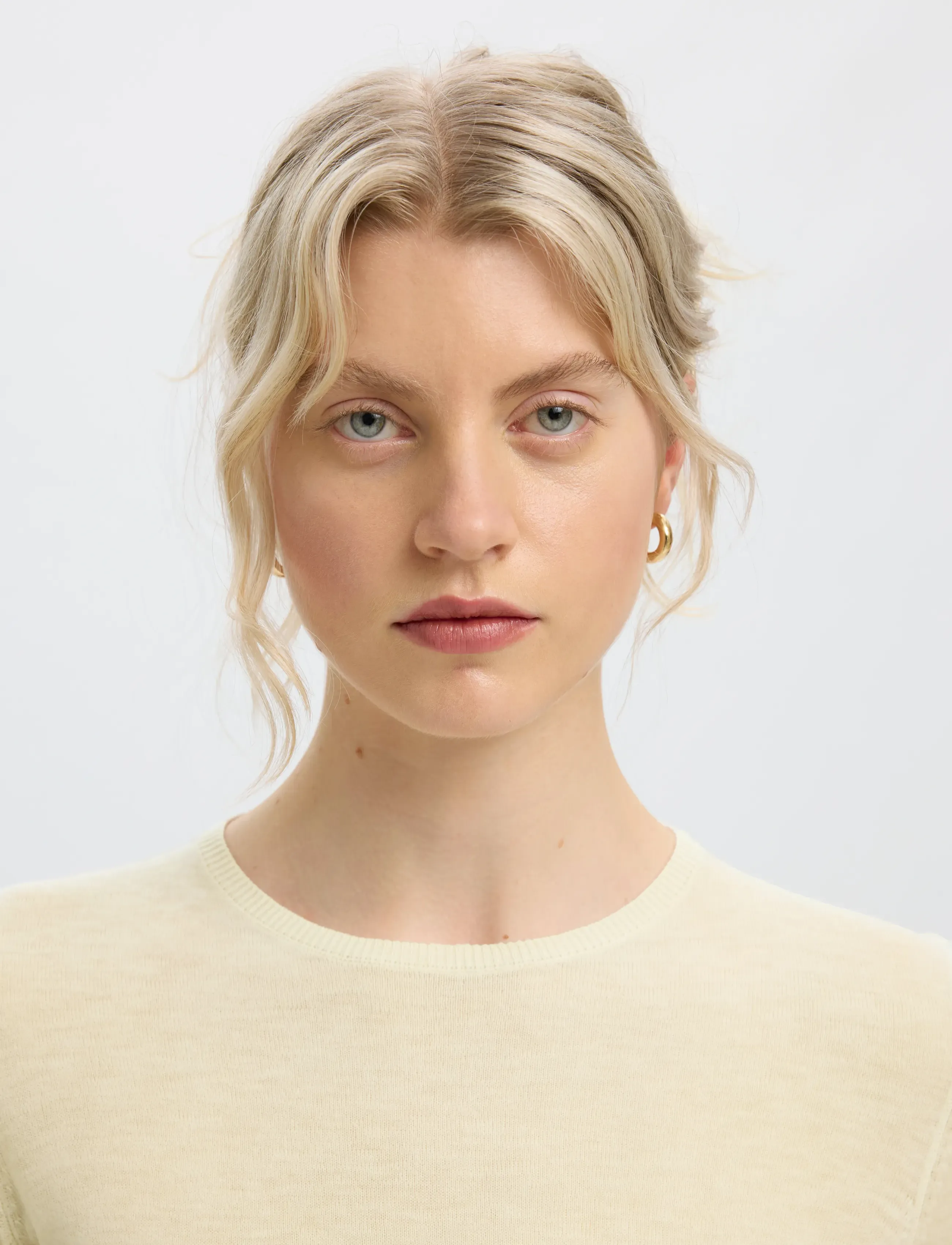 Selected - SLWVENDY LS KNIT WOOL O-NECK NOOS - jumpers - birch - 4