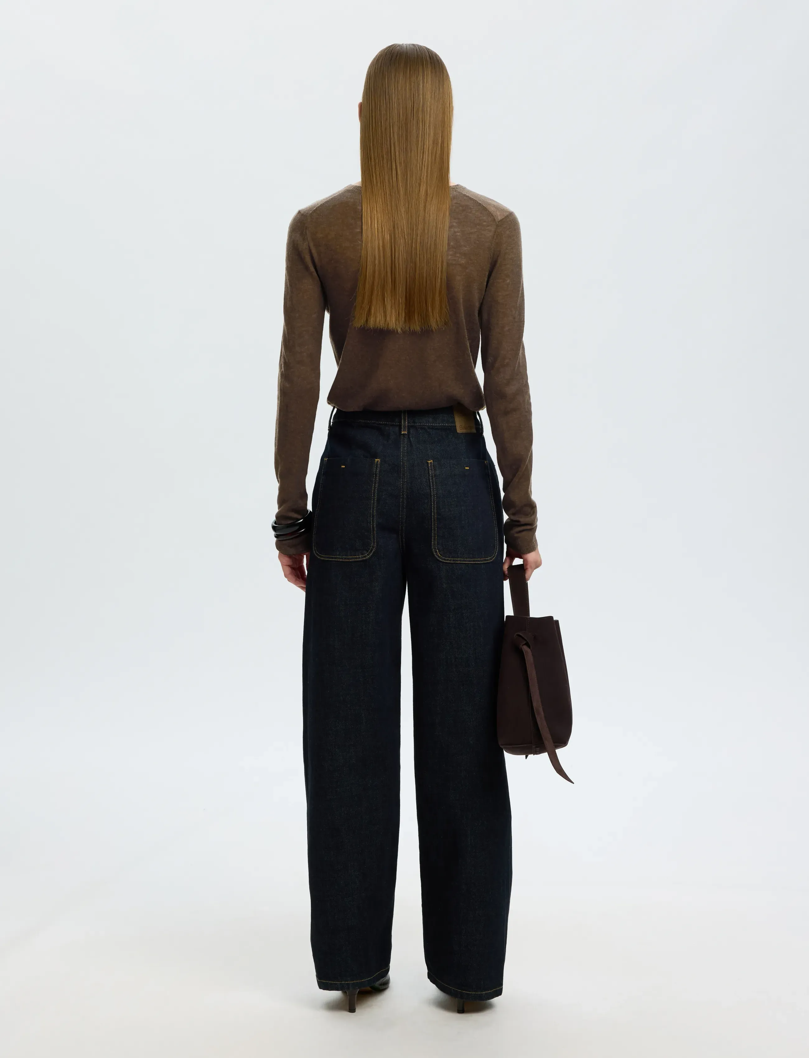 Selected - SLWVENDY LS KNIT WOOL O-NECK NOOS - striktrøjer - delicioso - 2