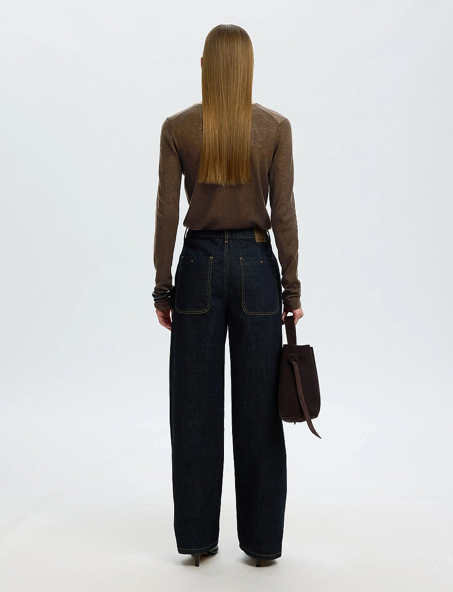 Selected - SLWVENDY LS KNIT WOOL O-NECK NOOS - striktrøjer - delicioso - 2
