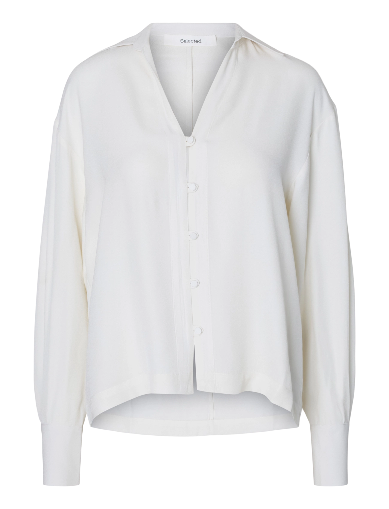 Selected SLWSOLER RELAXED LS SHIRT - Langærmede skjorter - EGRET / cream