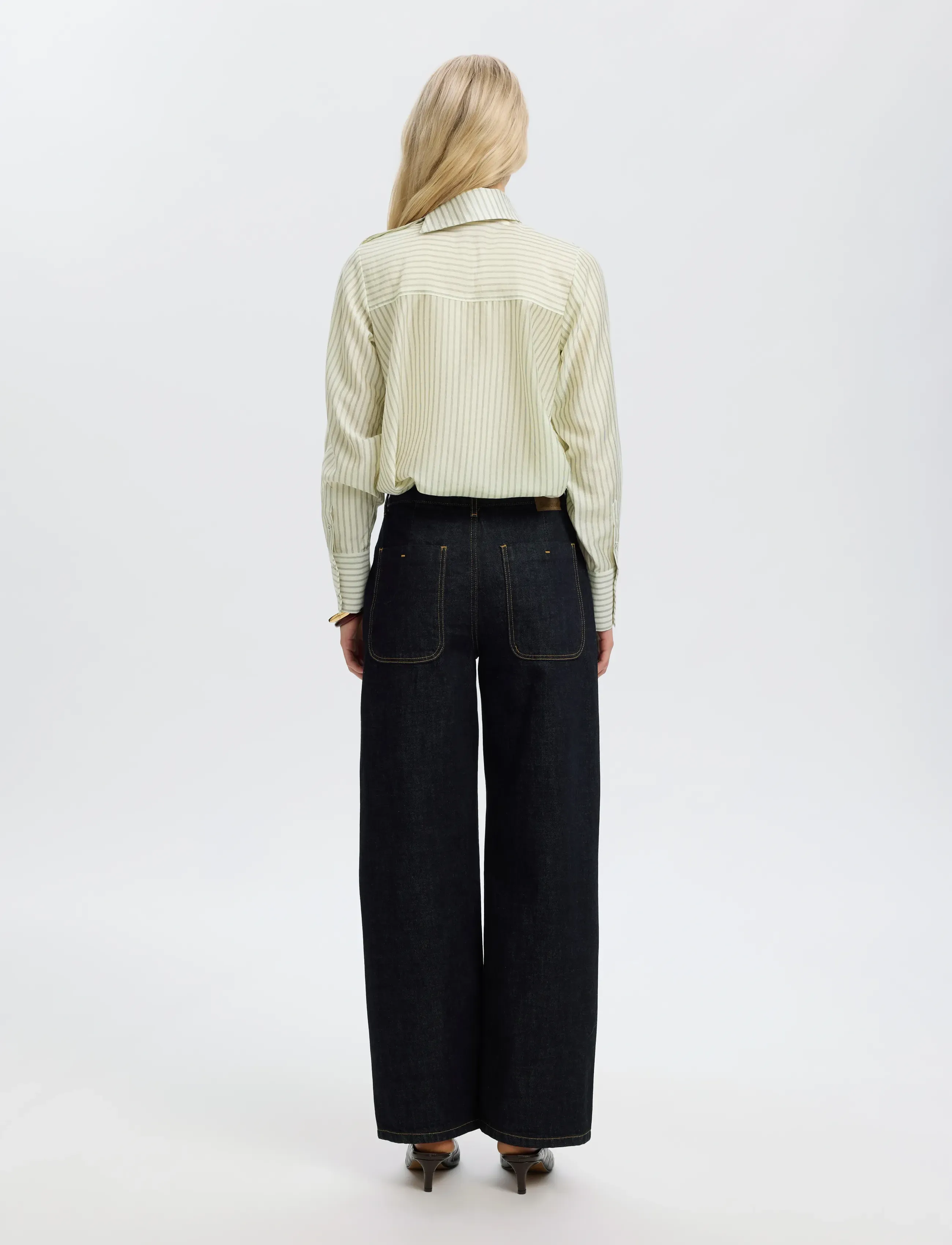 Selected - SLWCONNIE LS RELAXED TOP - egret - 2