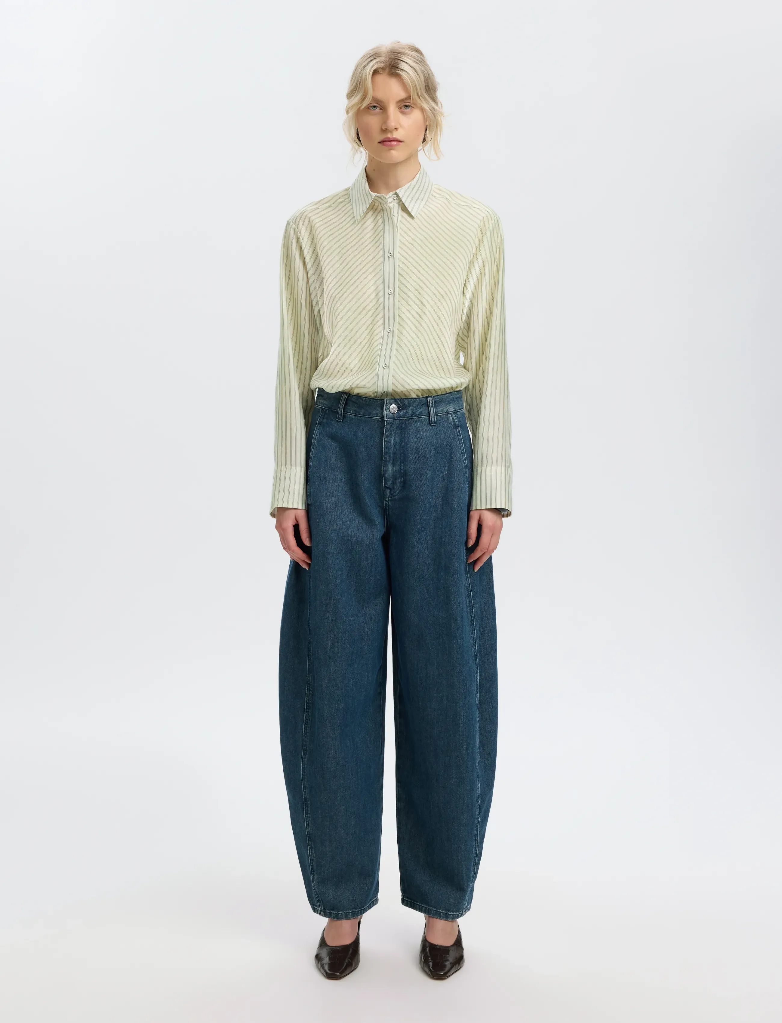 Selected - SLWCONNIE LS RELAXED SHIRT - langærmede skjorter - egret - 3