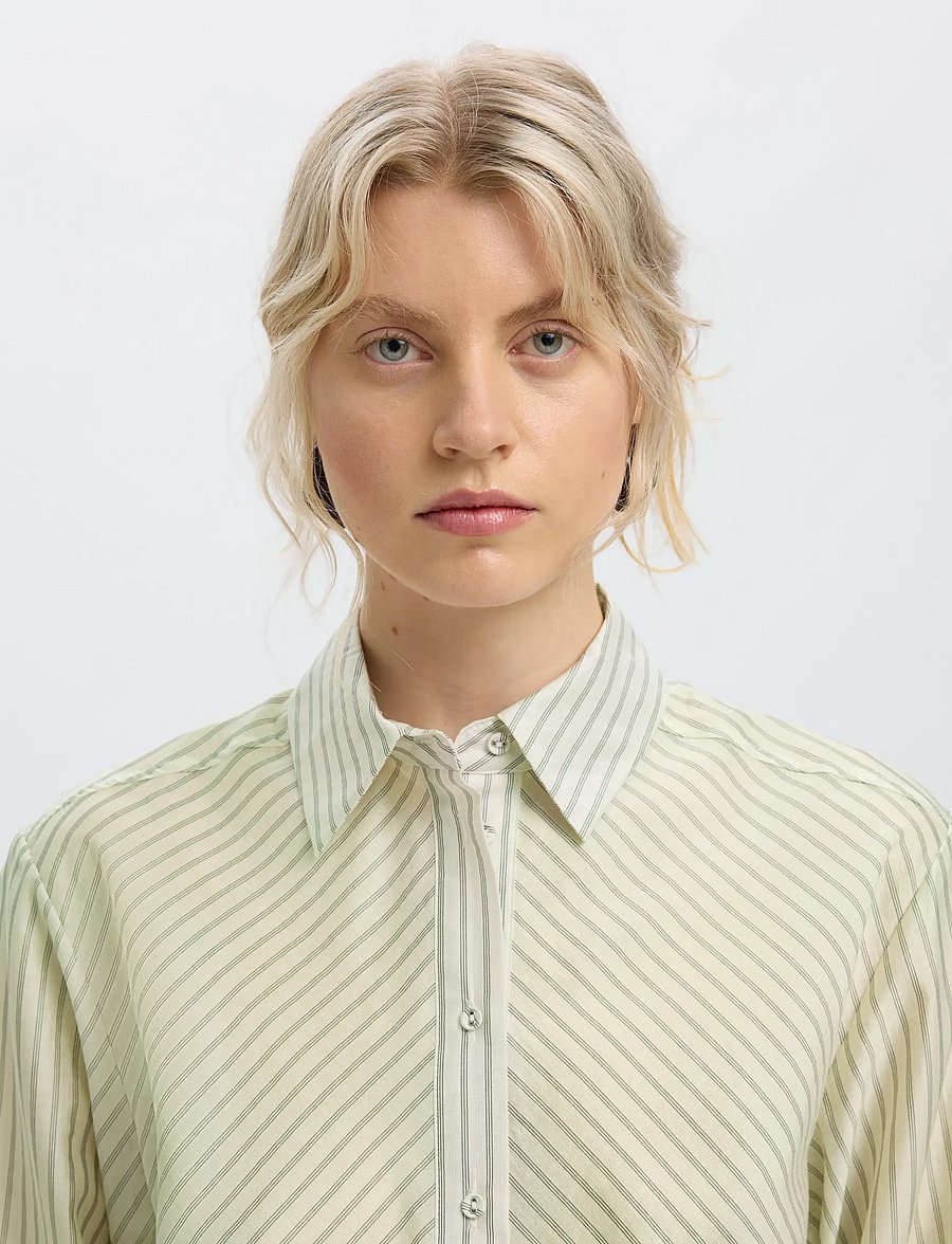 Selected - SLWCONNIE LS RELAXED SHIRT - langærmede skjorter - egret - 4