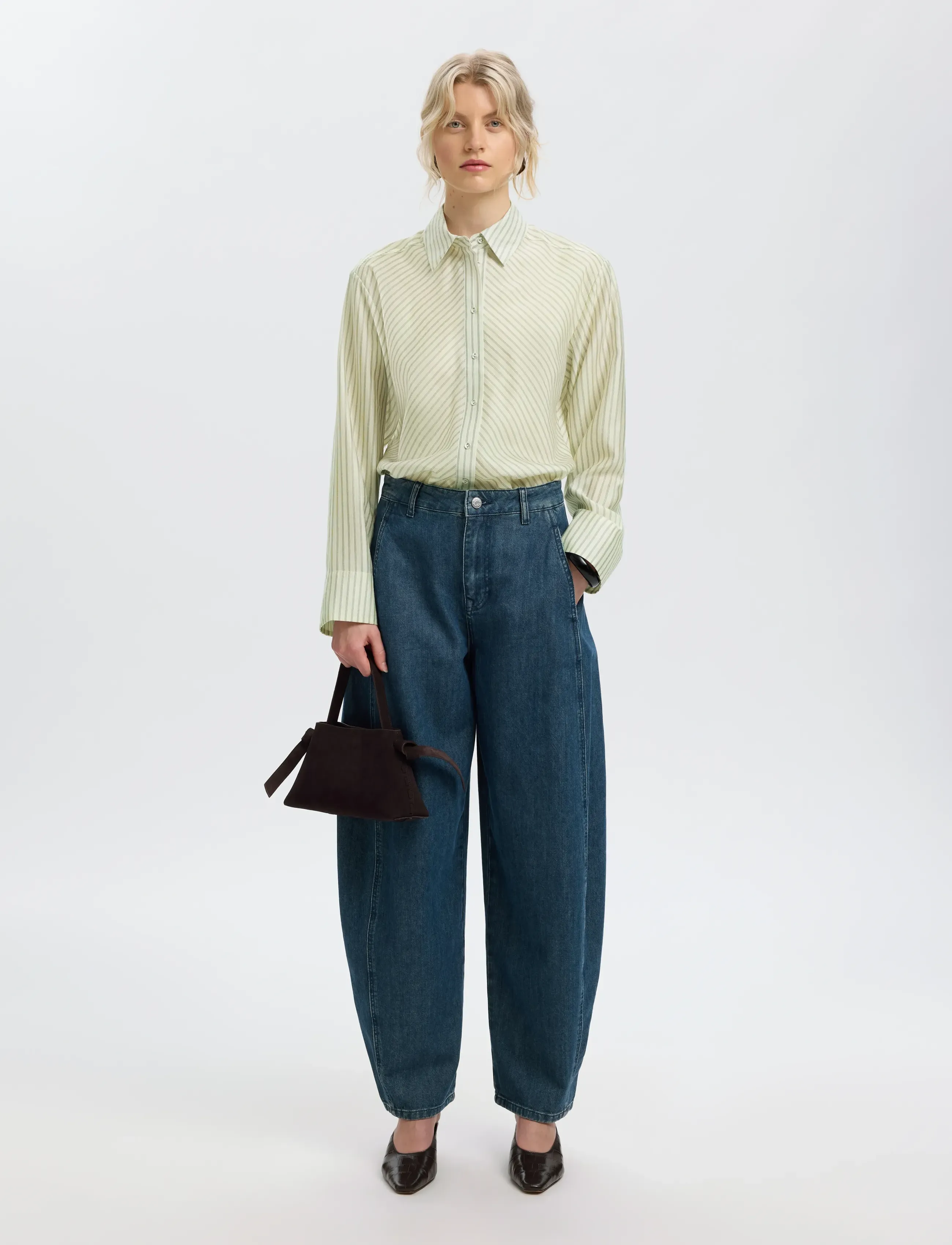 Selected - SLWCONNIE LS RELAXED SHIRT - langærmede skjorter - egret - 5