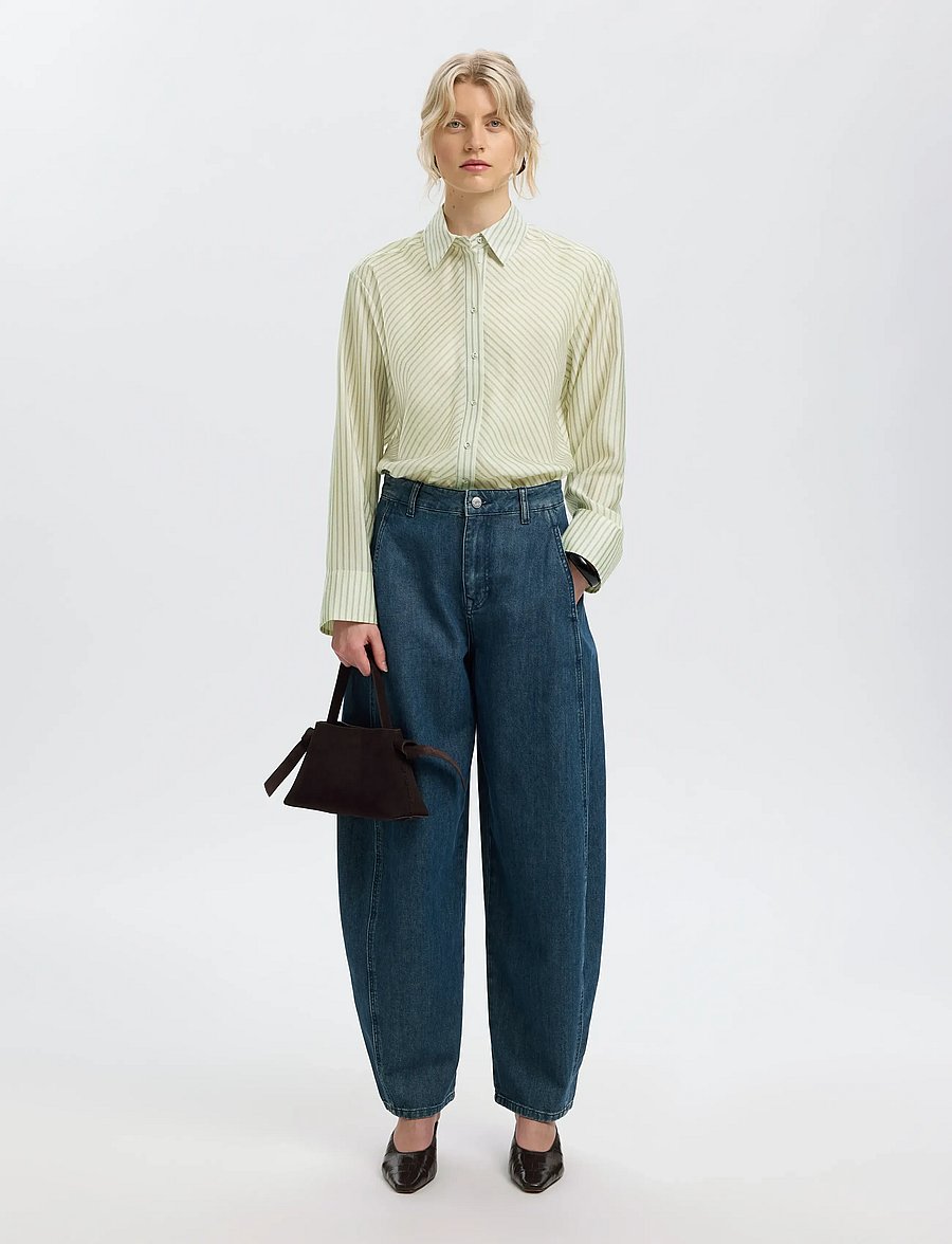 Selected - SLWCONNIE LS RELAXED SHIRT - langærmede skjorter - egret - 5