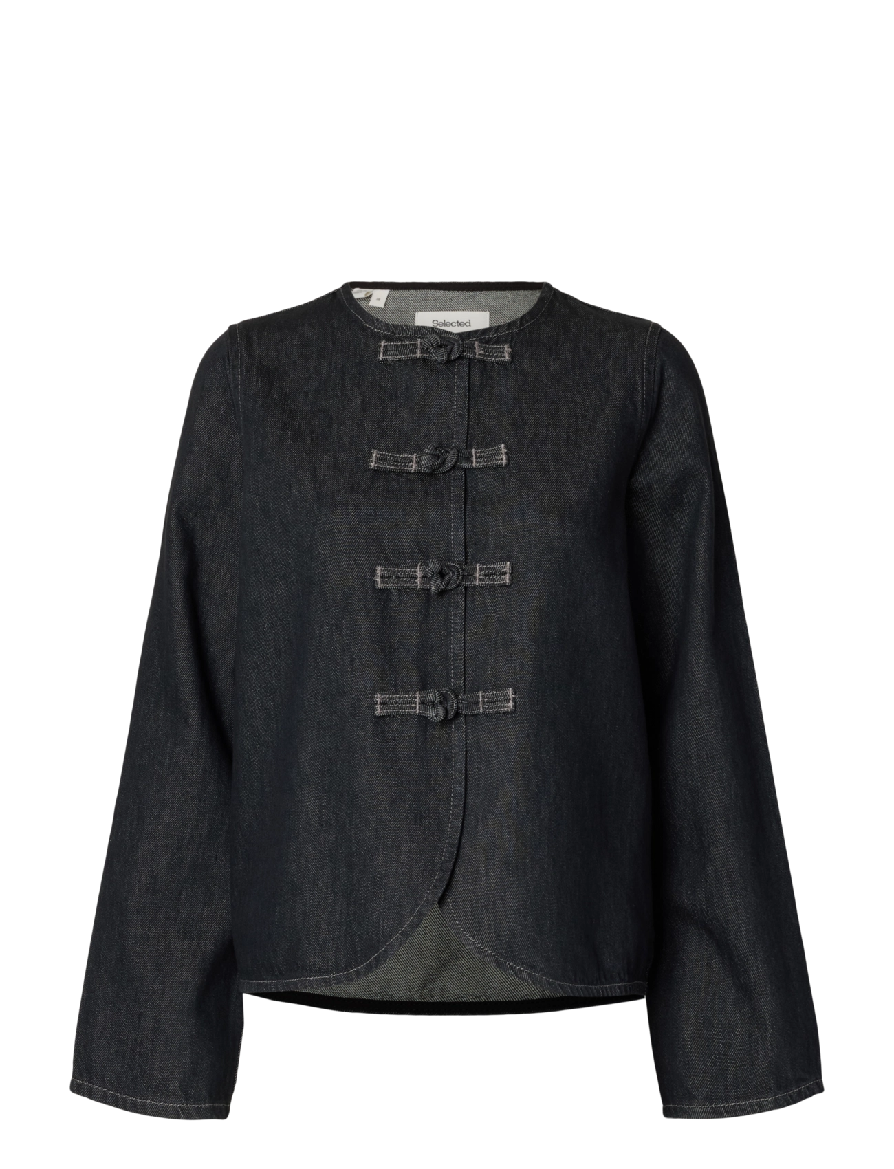 Selected SLWBARIA-BORA DENIM SHIRT - Hemden - DARK GREY DENIM / grey