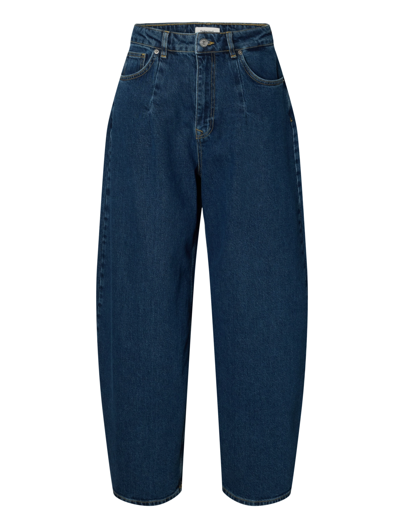 Selected - SLWBARREL LOOSE NANET MID BLUE HW JEANS - barrel jeans - medium blue denim - 1