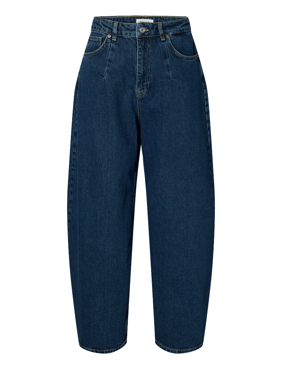 Selected - SLWBARREL LOOSE NANET MID BLUE HW JEANS - barrel jeans - medium blue denim - 1