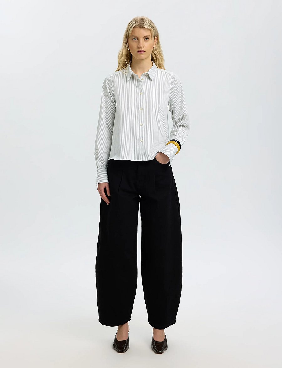 Selected - SLWROMIE LS RELAXED SHIRT - long-sleeved shirts - avocado oil - 3