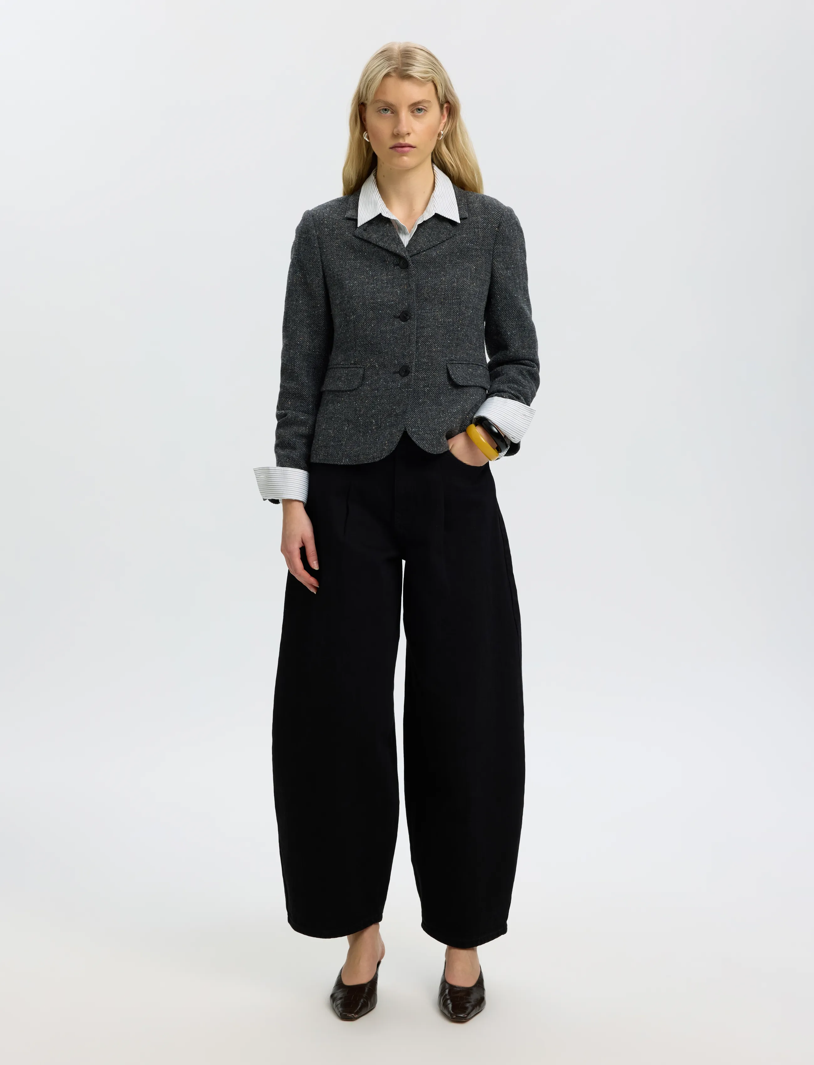 Selected - SLWROMIE LS RELAXED SHIRT - long-sleeved shirts - avocado oil - 5