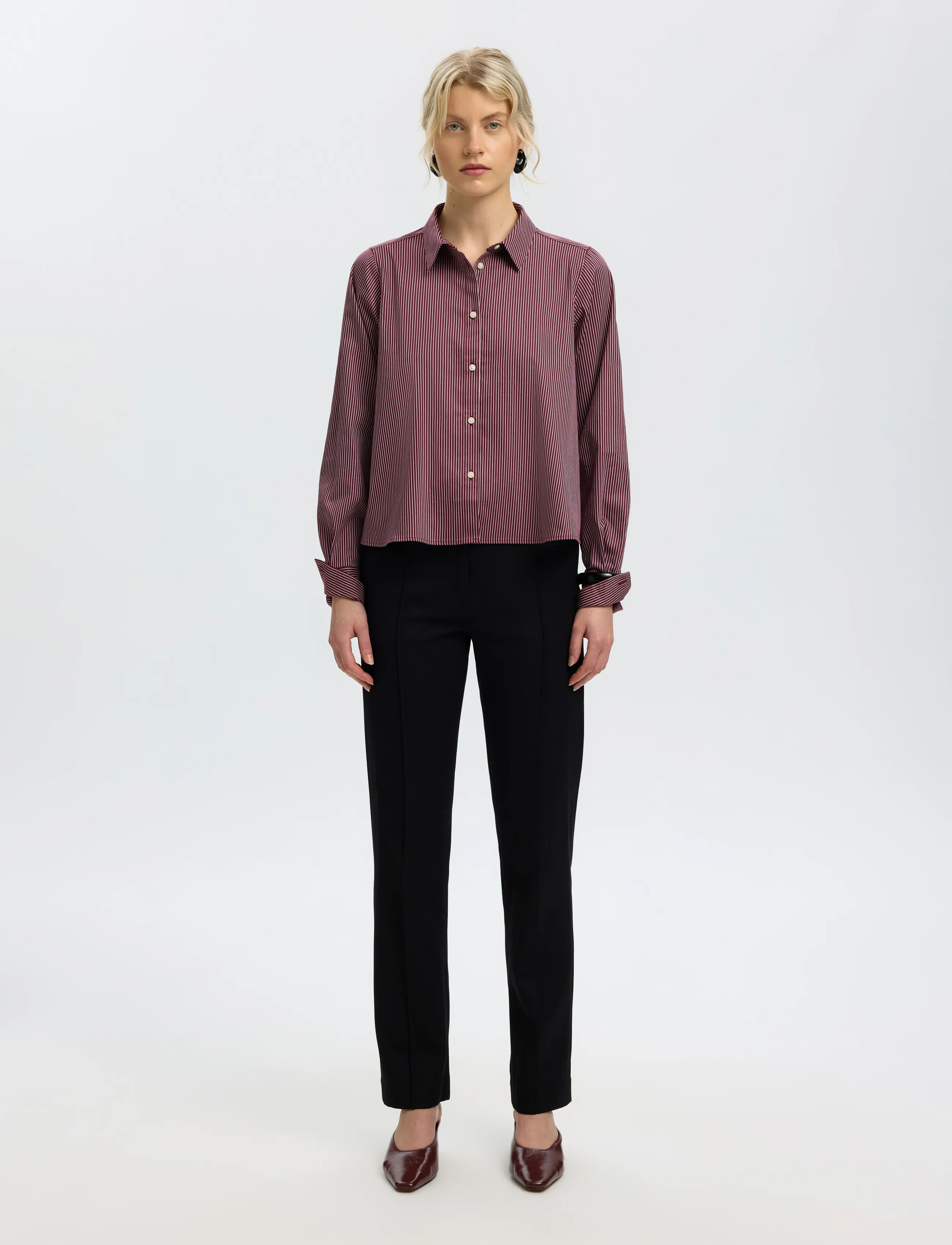 Selected - SLWROMIE LS RELAXED SHIRT - langärmlige hemden - tawny port - 3