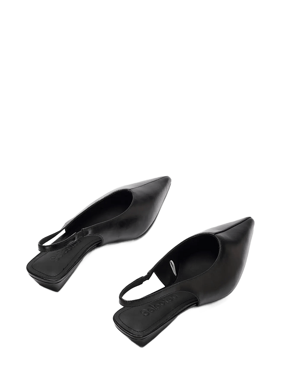 Selected - SLWGRETA LEATHER SLINGBACK - kontsaga slingback-kingad - black - 1