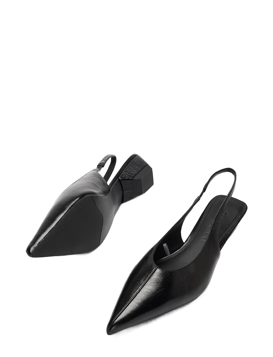 Selected - SLWGRETA LEATHER SLINGBACK - kontsaga slingback-kingad - black - 2