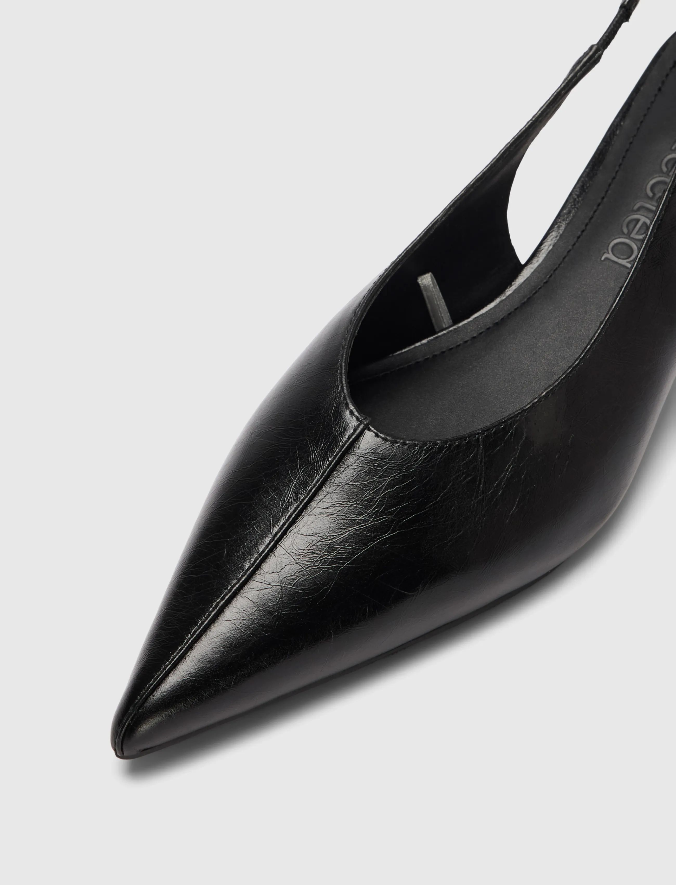 Selected - SLWGRETA LEATHER SLINGBACK - kontsaga slingback-kingad - black - 3