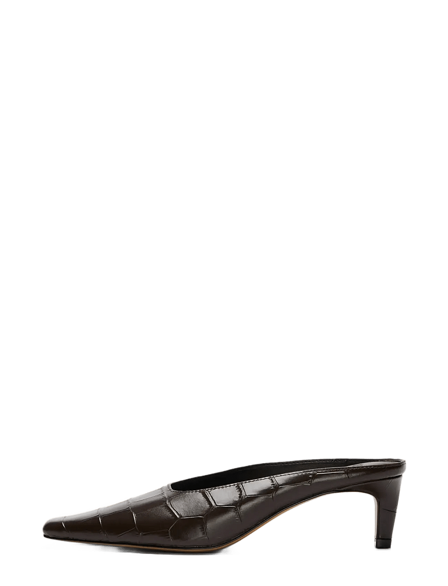 Selected - SLWMILA LEATHER HEEL MULE - pantoletten mit absatz - delicioso - 0