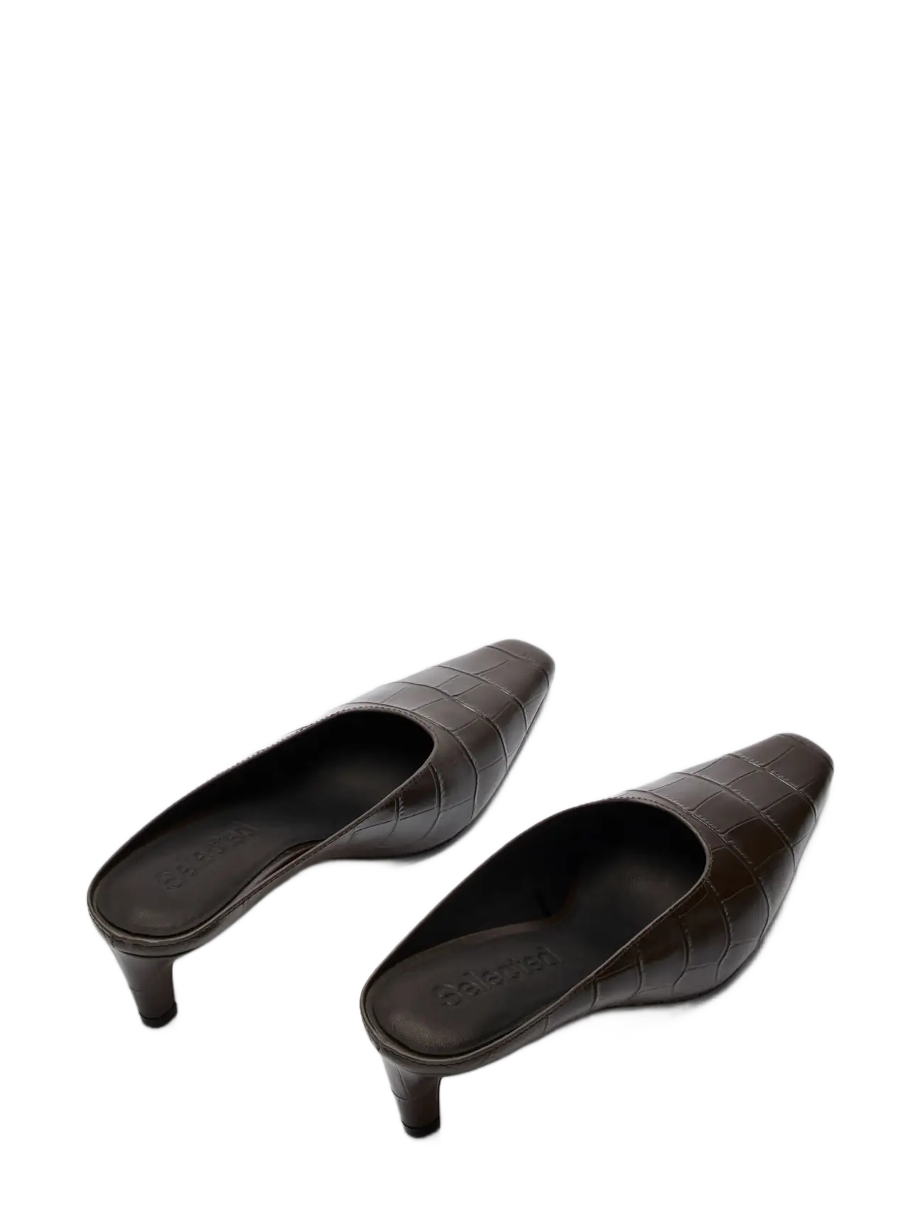 Selected - SLWMILA LEATHER HEEL MULE - pantoletten mit absatz - delicioso - 1