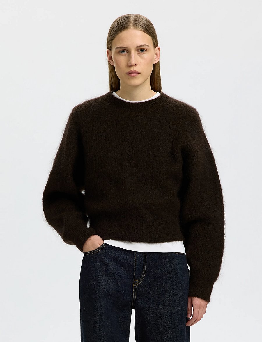 Selected - SLWMIRA LS KNIT SHORT O-NECK NOOS - pullover - delicioso - 0