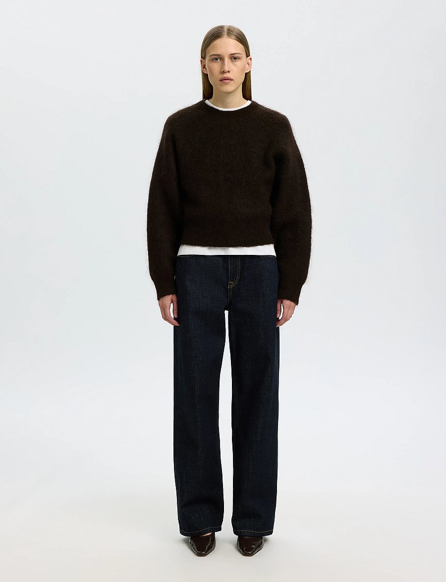 Selected - SLWMIRA LS KNIT SHORT O-NECK NOOS - pullover - delicioso - 3