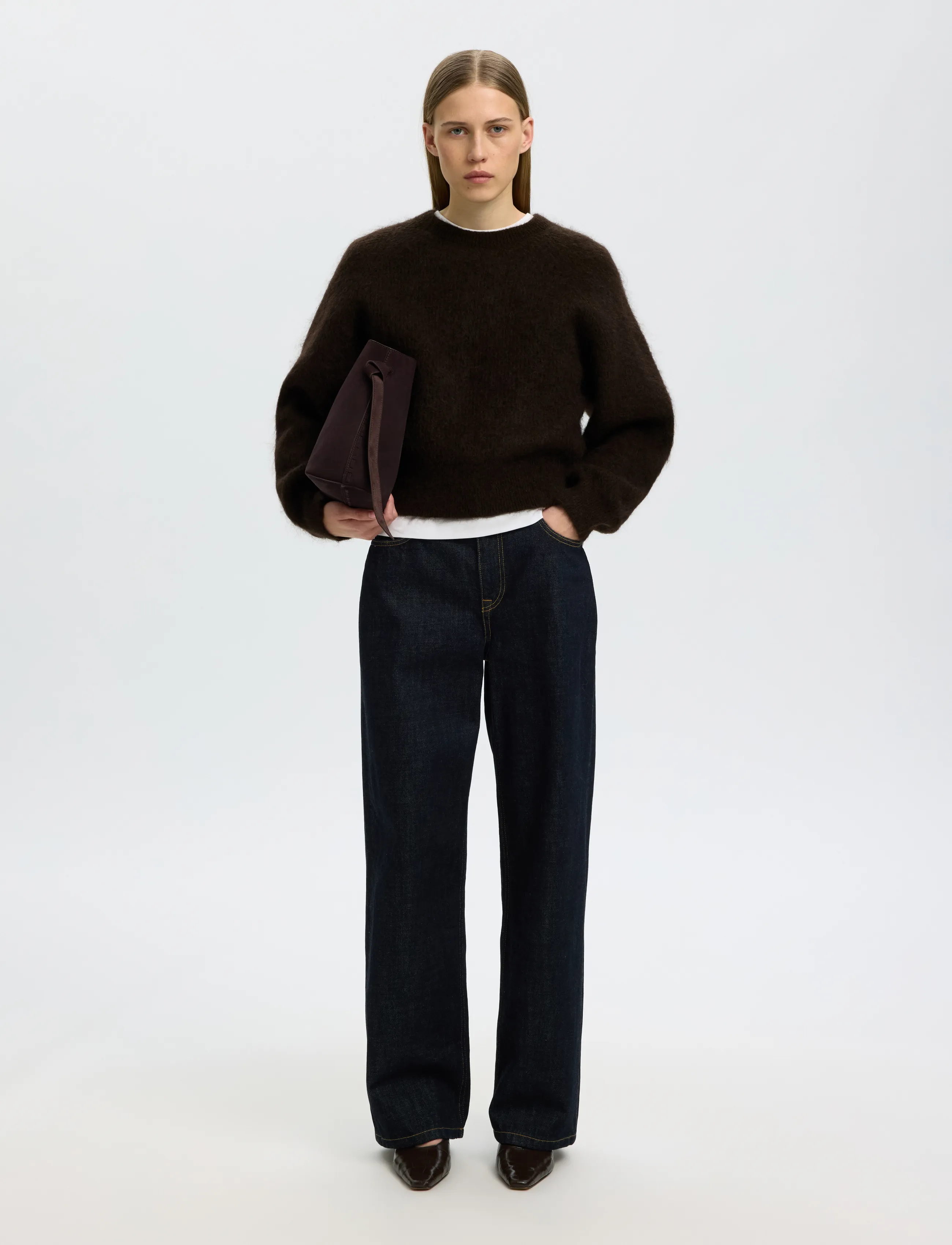 Selected - SLWMIRA LS KNIT SHORT O-NECK NOOS - pullover - delicioso - 5