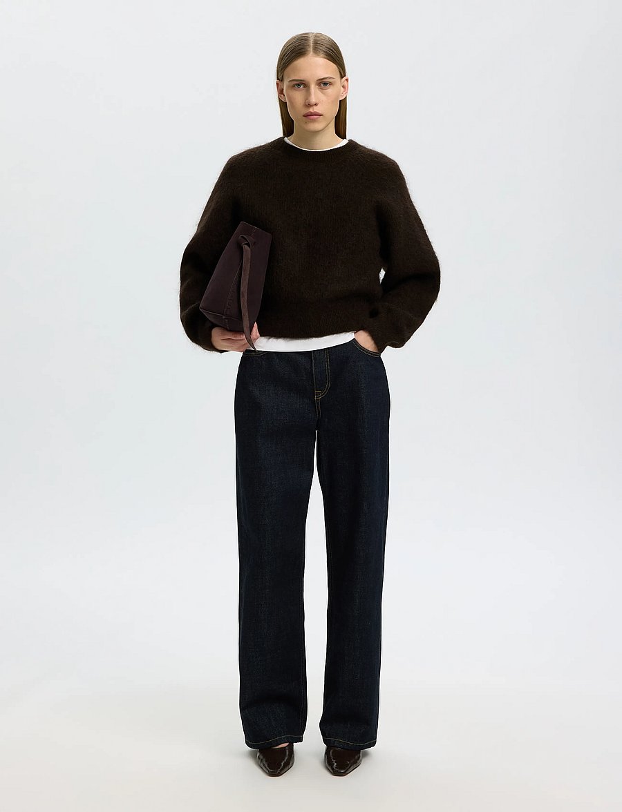 Selected - SLWMIRA LS KNIT SHORT O-NECK NOOS - pullover - delicioso - 5