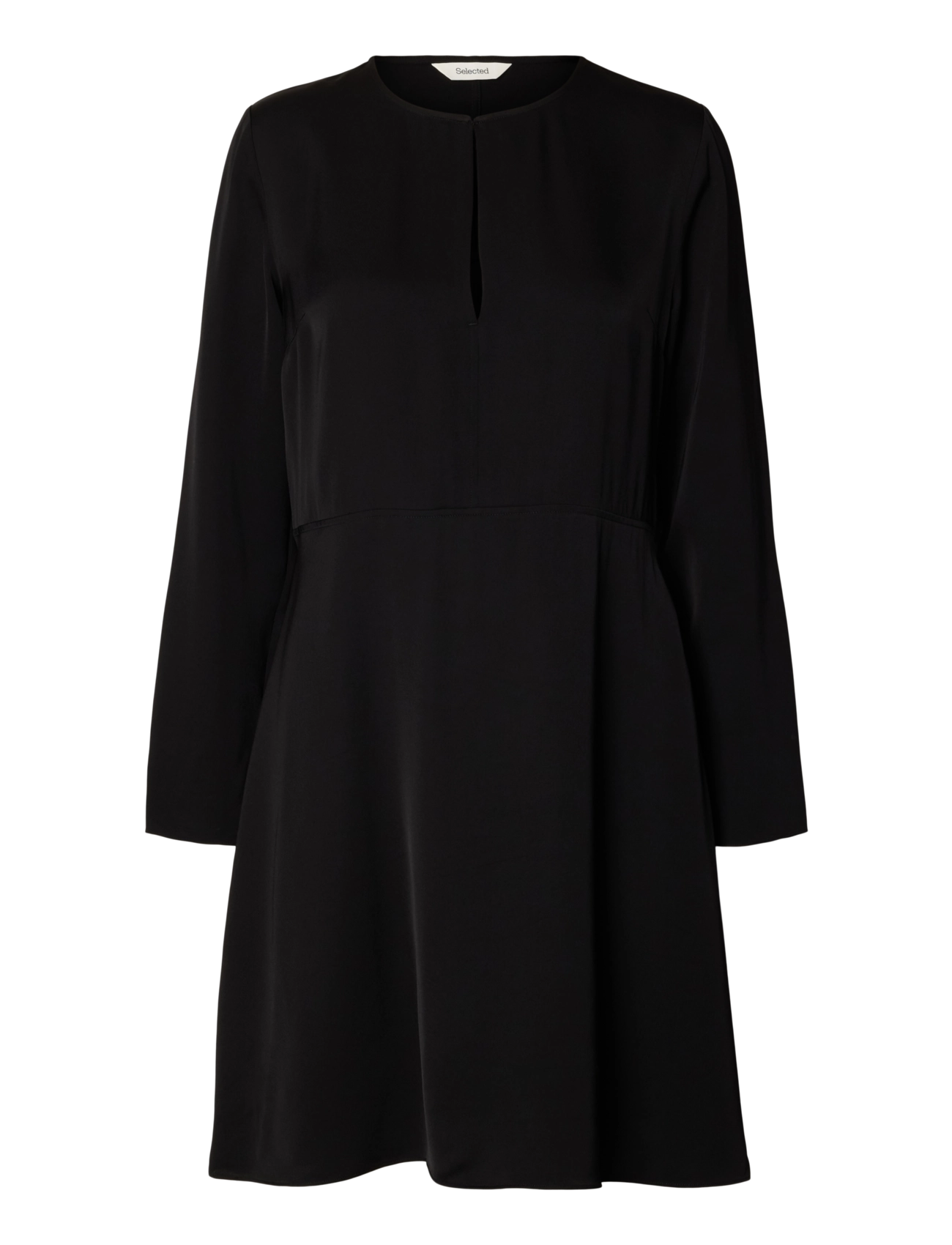 Selected SLWLAURINA LS SLIM SHORT DRESS - Kleidung - BLACK / black