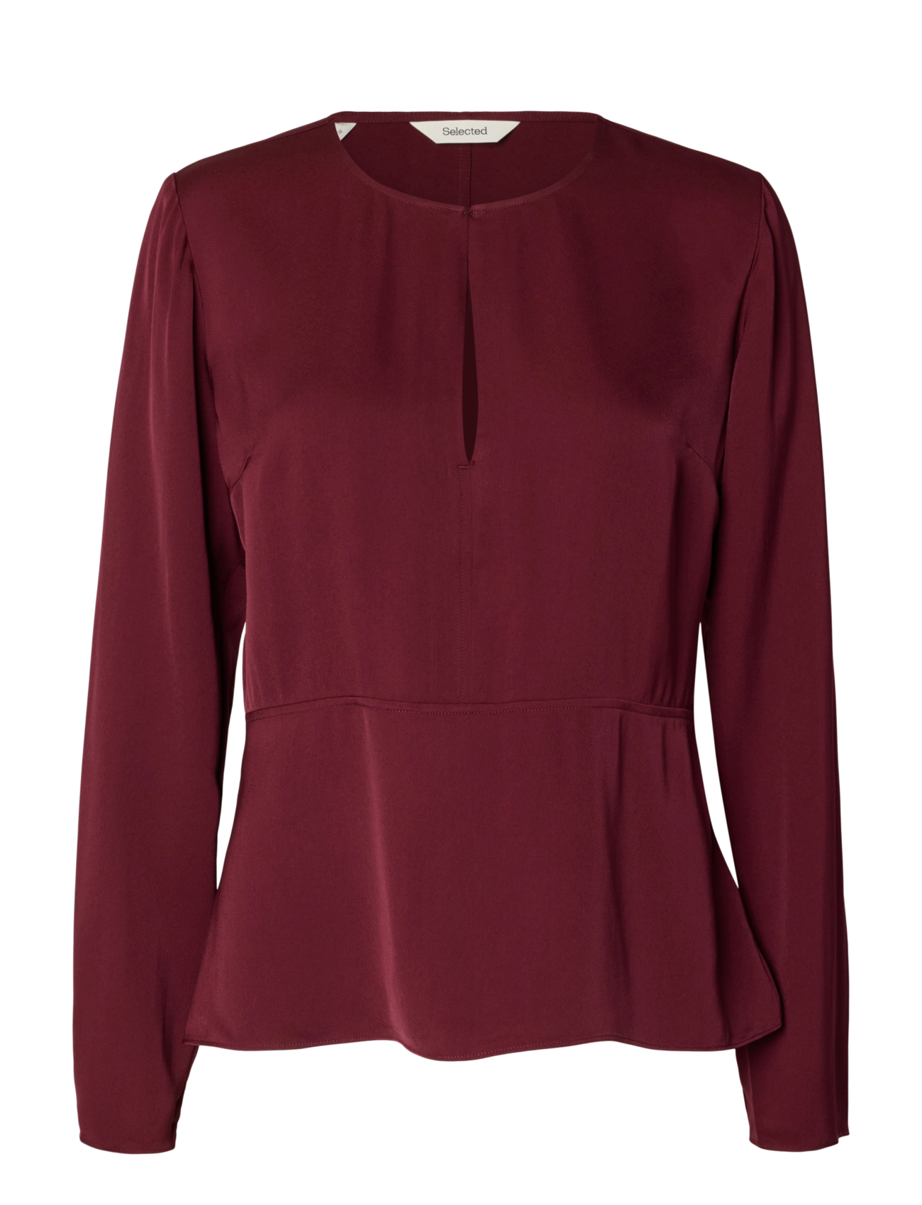 Selected SLWLAURINA LS TOP - Blusar & Skjortor - TAWNY PORT / burgundy