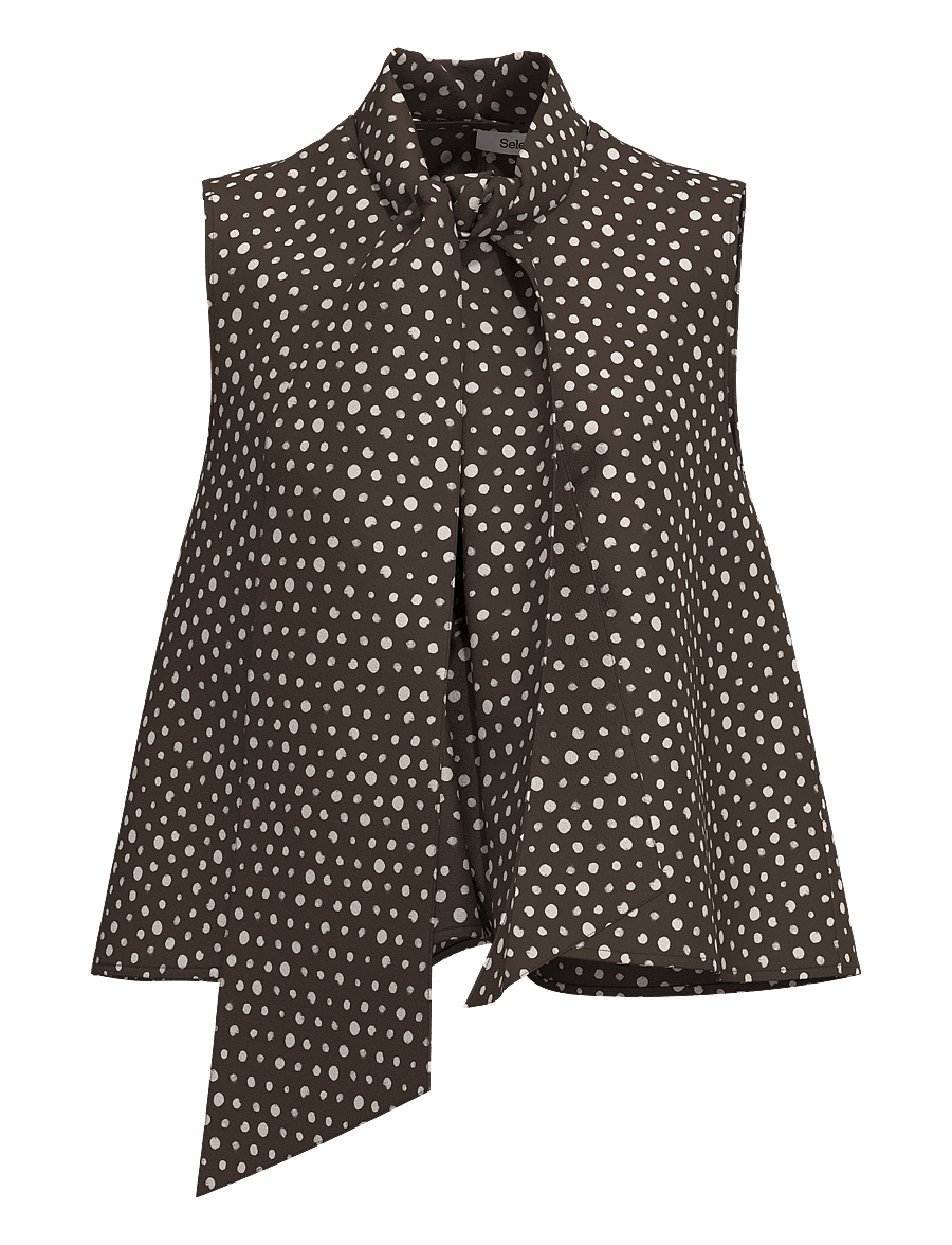 Selected - SLWKAIA RELAXED SL TIE TOP - Ärmellose blusen - delicioso - 0
