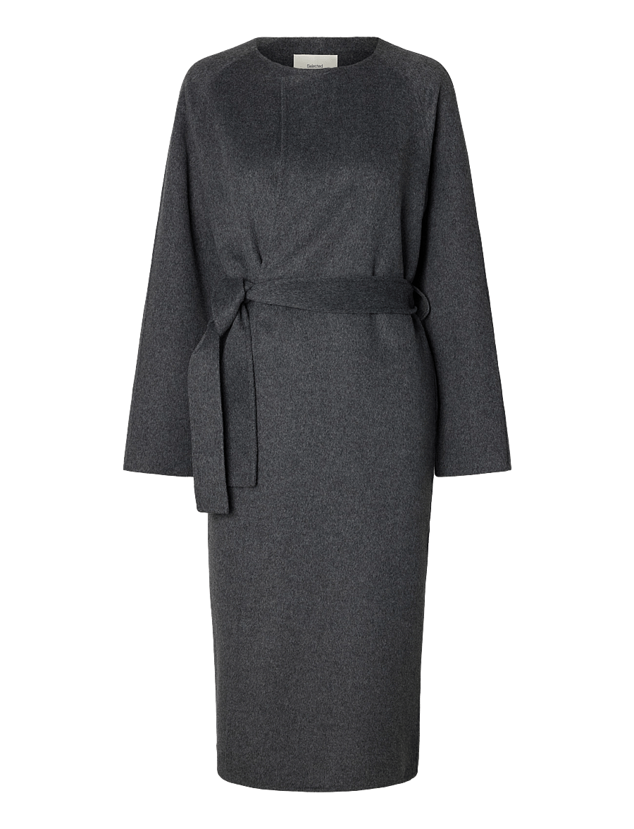 Selected - SLWMARA HANDMADE COAT - winter jackets - medium grey melange - 0