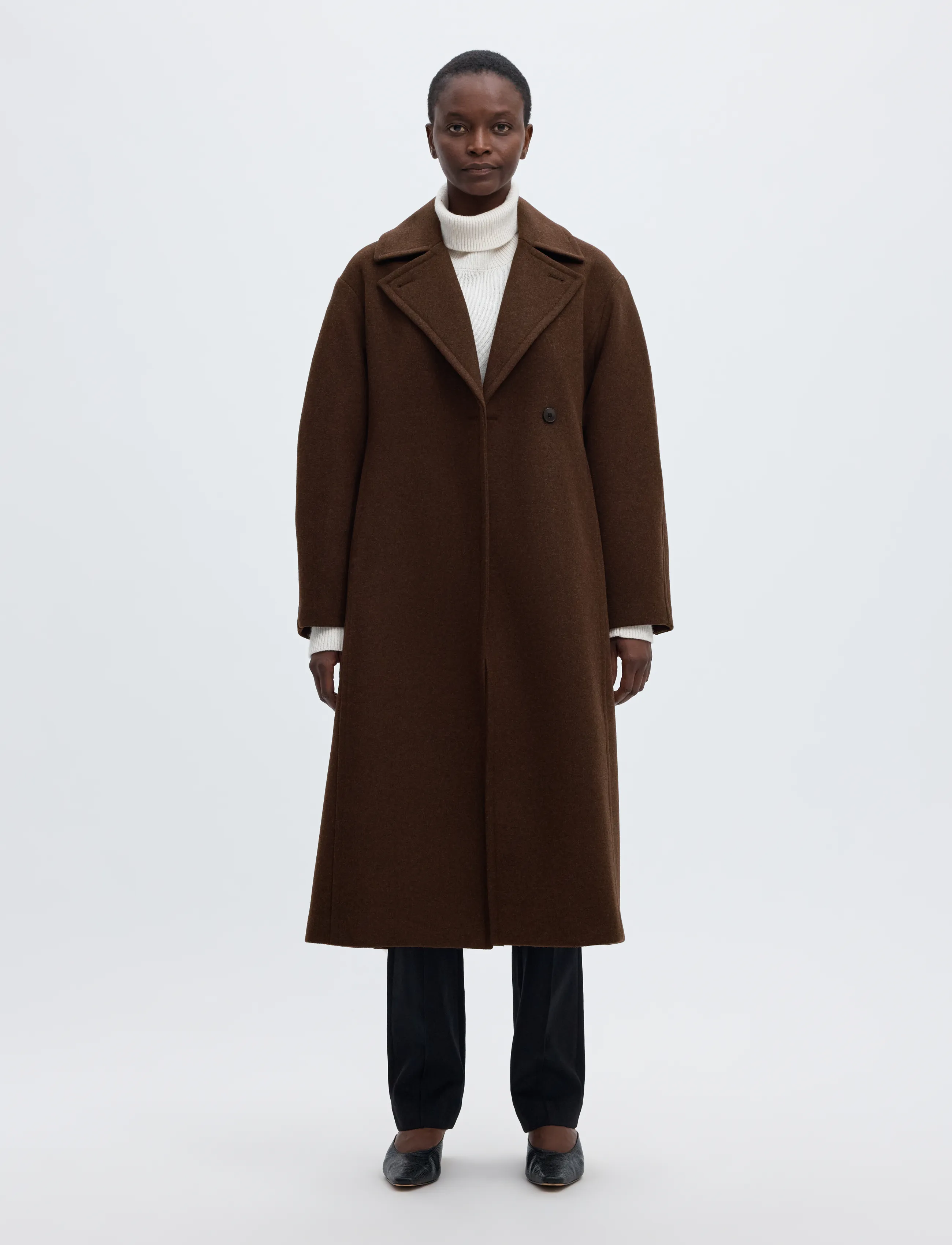 Selected SLWVALERIE WOOL BLEND COAT - Winter jackets - DELICIOSO / brown