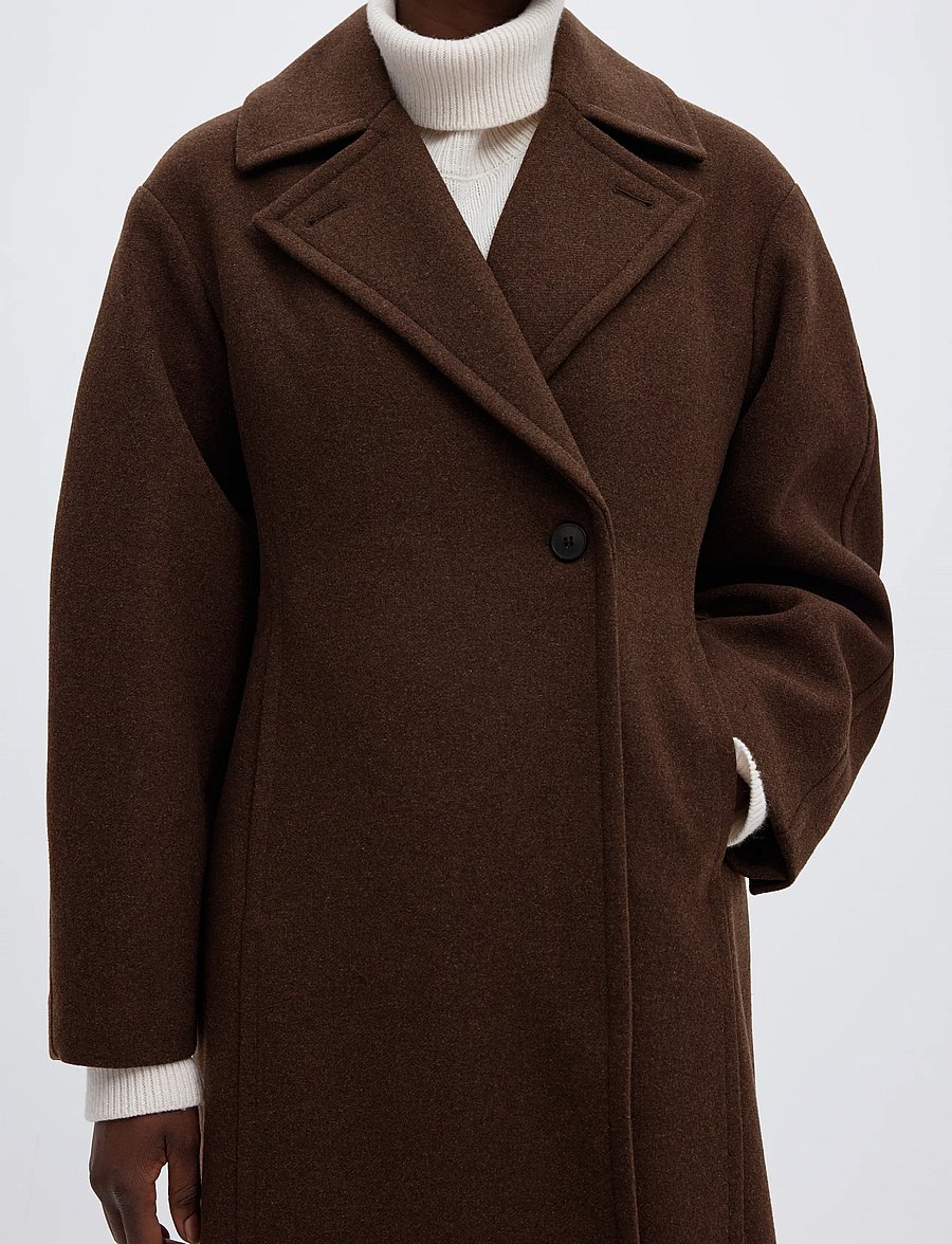 Selected - SLWVALERIE WOOL BLEND COAT - delicioso - 4
