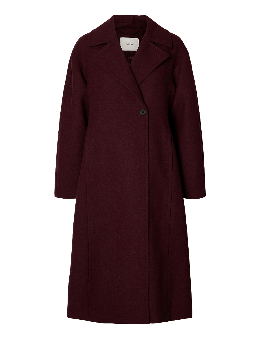 Selected - SLWVALERIE WOOL BLEND COAT - winterjacken - tawny port - 1